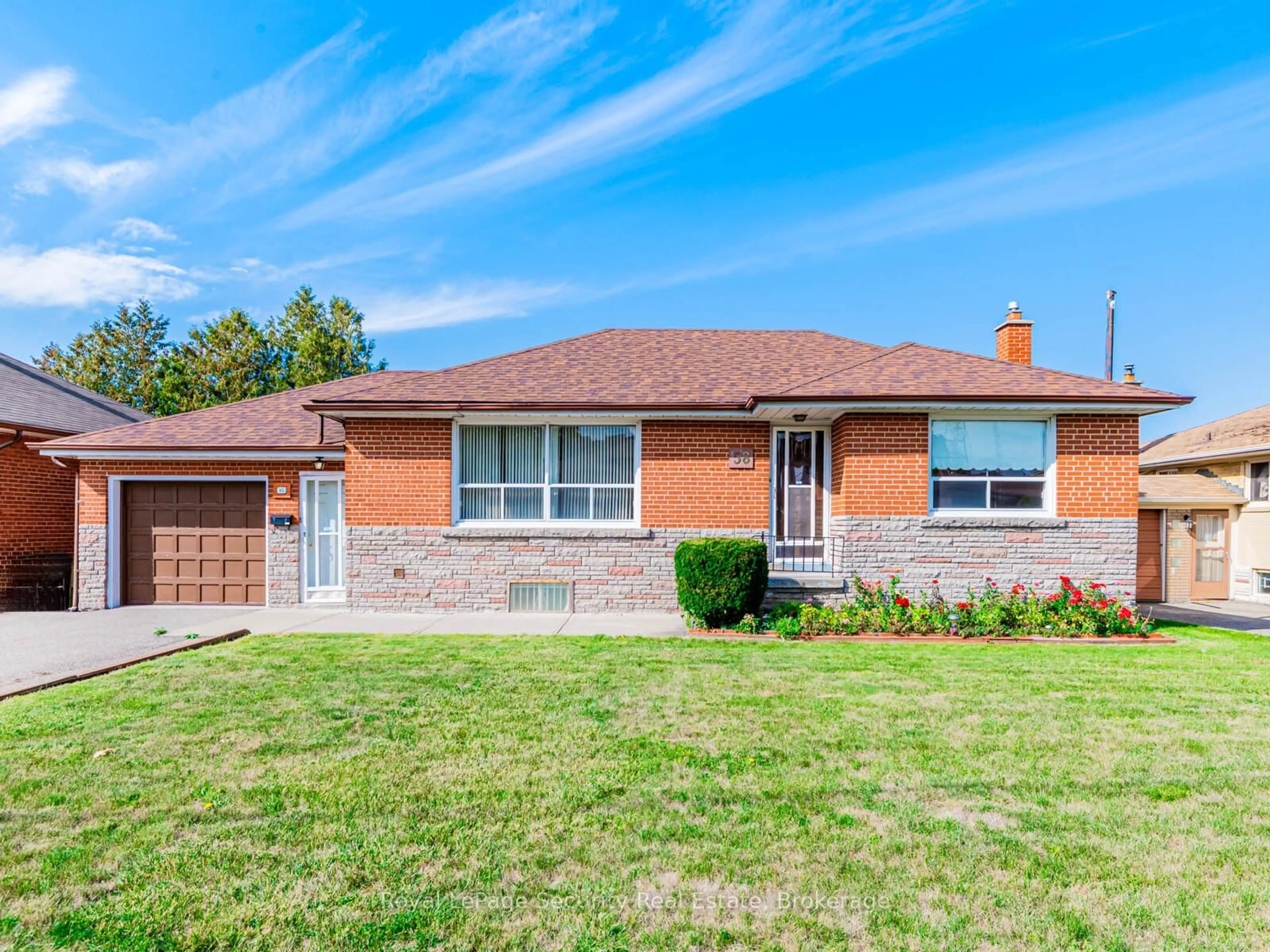 Home with brick exterior material, street for 58 Saddle Ridge Dr, Toronto Ontario M4A 1Z7