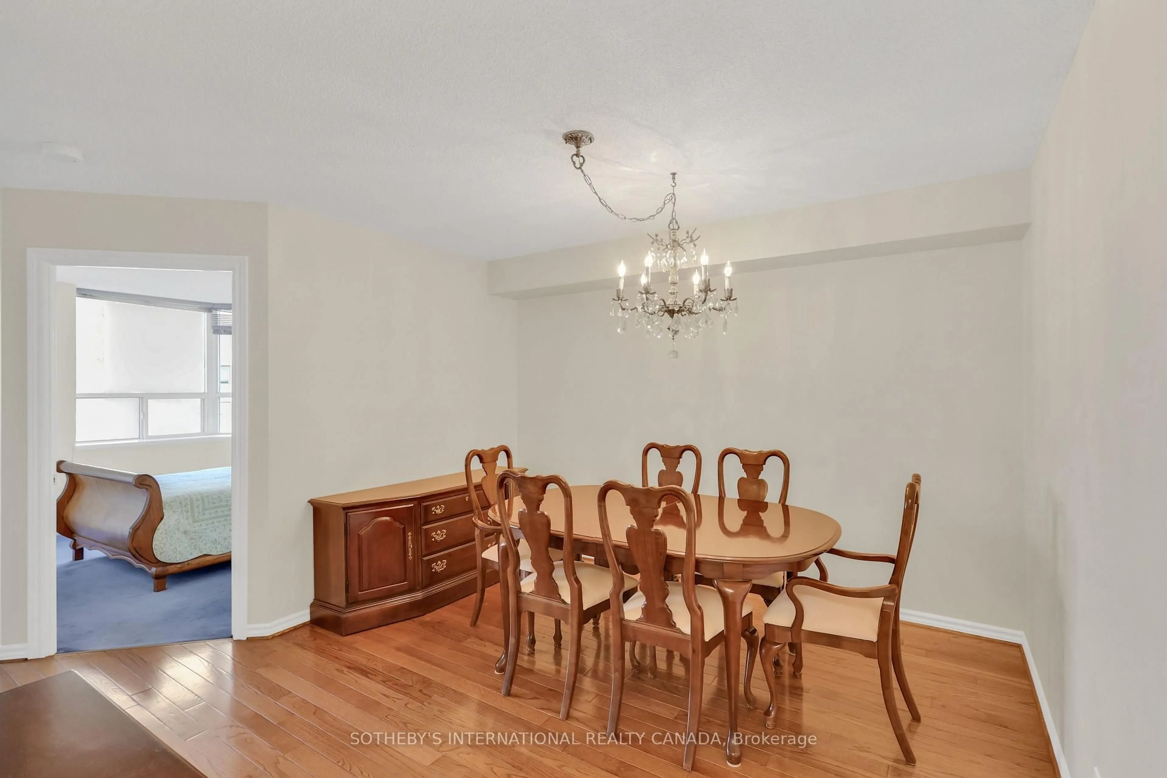 Dining room, wood/laminate floor for 265 Ridley Blvd #610, Toronto Ontario M5M 4N8