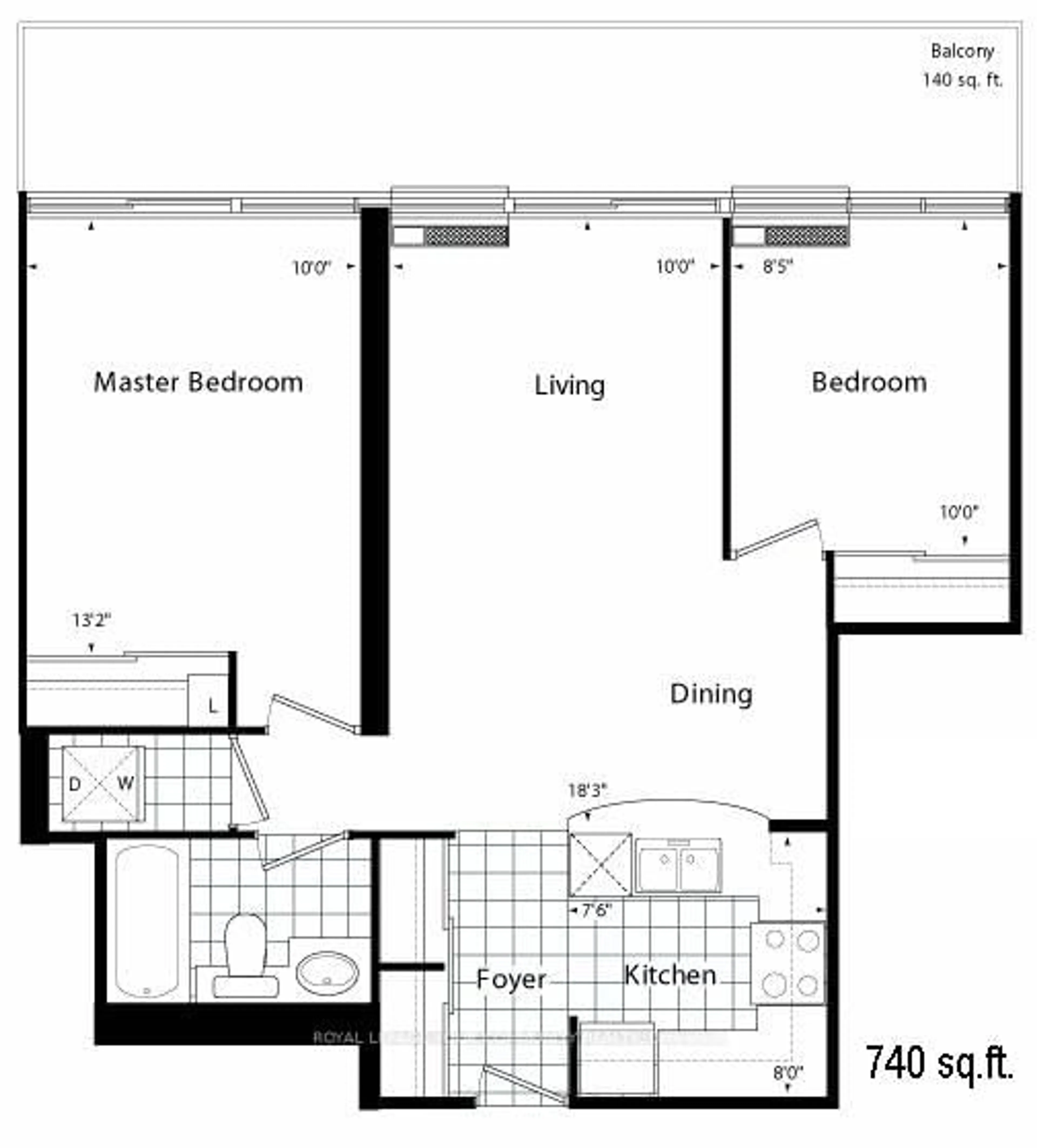 Floor plan for 5500 Yonge St #1003, Toronto Ontario M2N 7L1