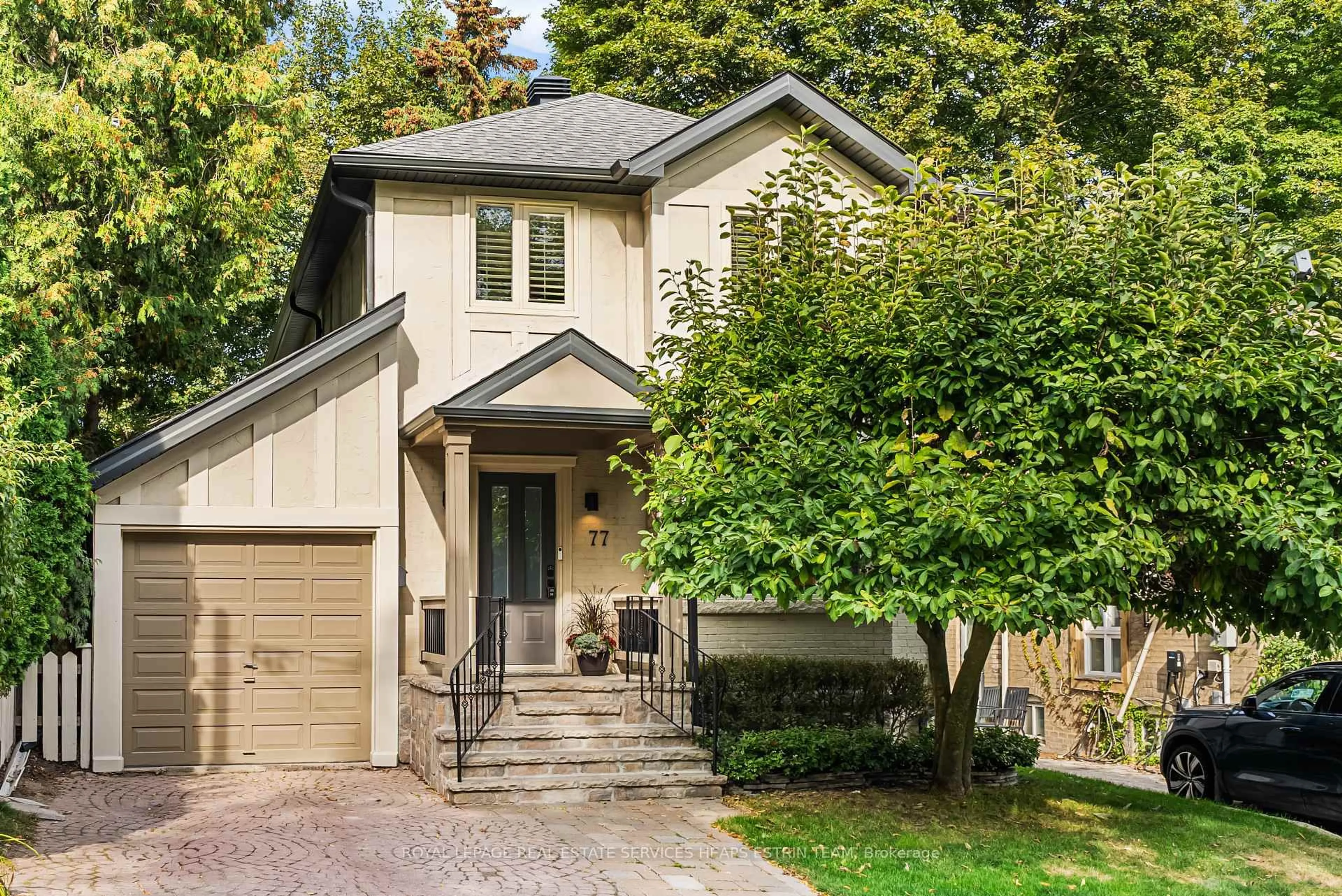 Home with vinyl exterior material, street for 77 Astley Ave, Toronto Ontario M4W 3B5