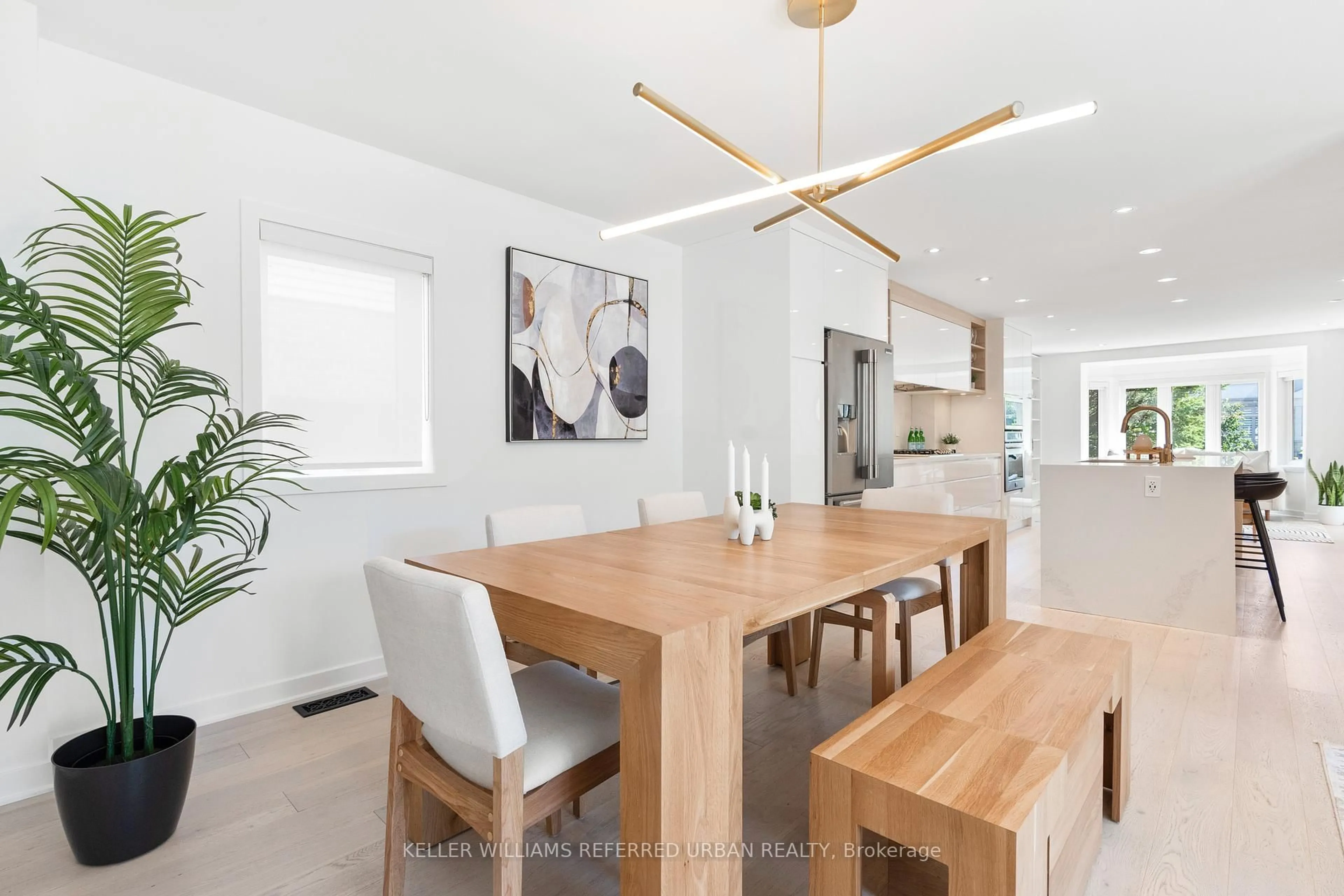 Dining room, wood/laminate floor for 96 Glenvale Blvd, Toronto Ontario M4G 2V9