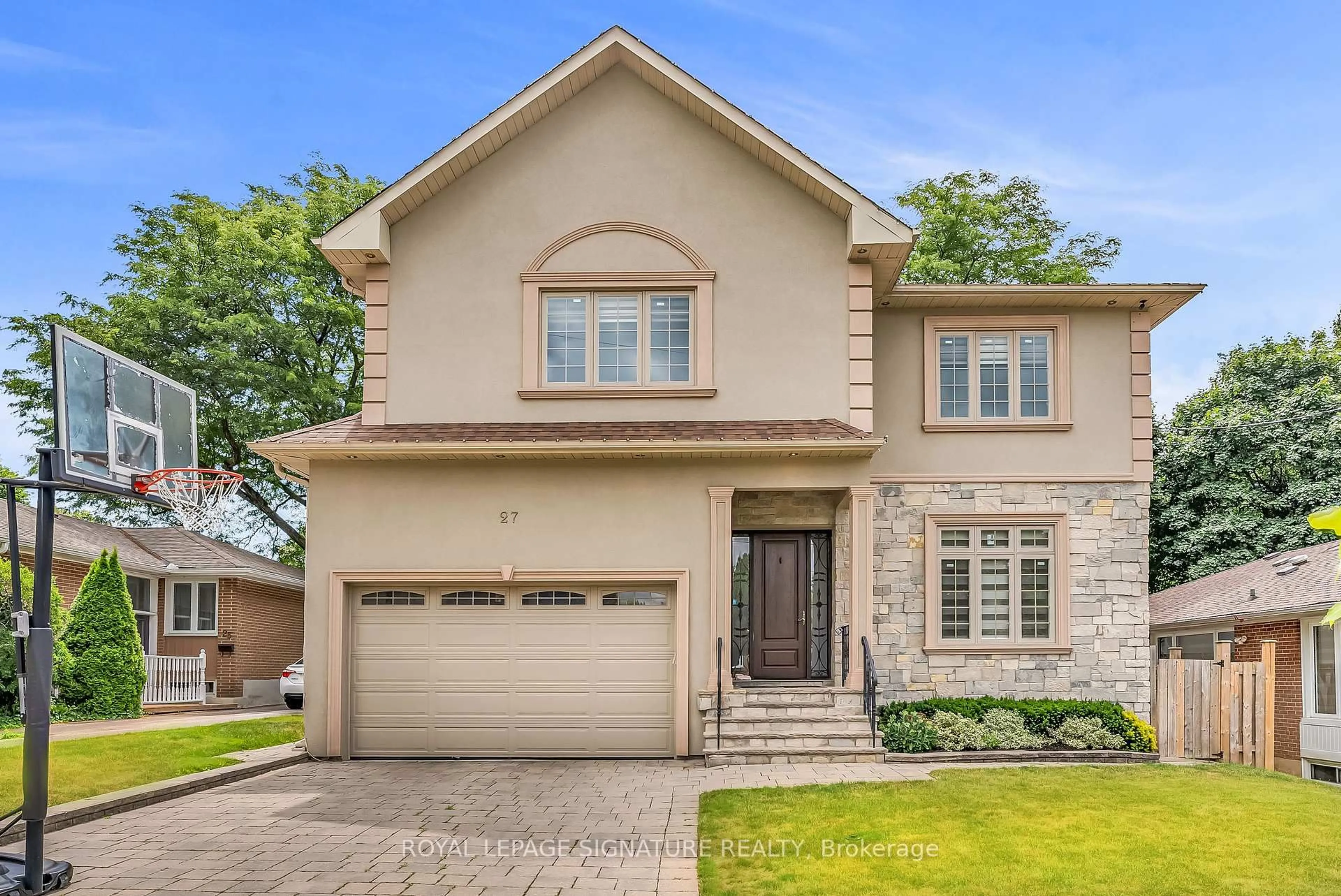 Home with brick exterior material, street for 27 Caronport Cres, Toronto Ontario M3A 1G9