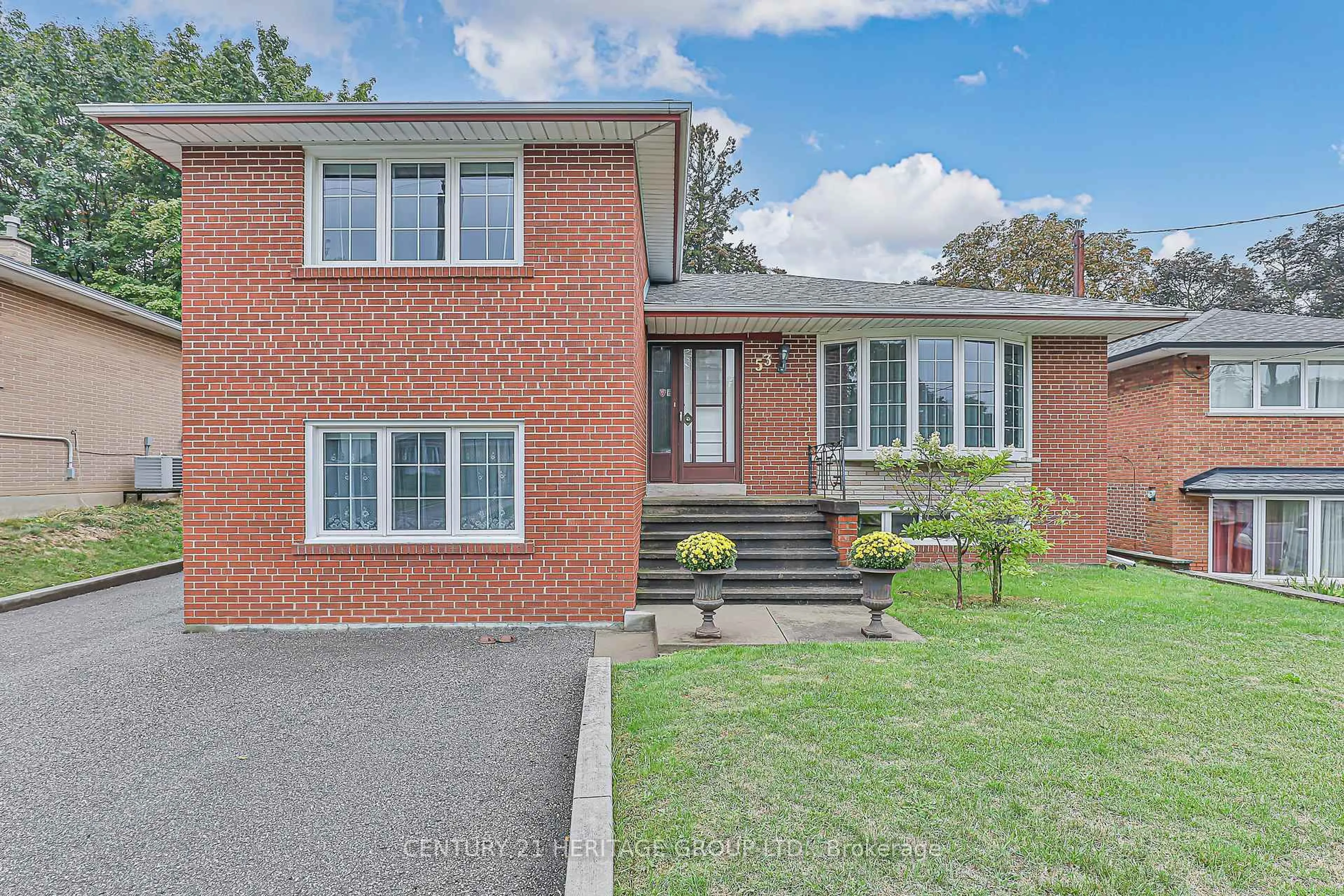Home with brick exterior material, street for 53 Caronport Cres, Toronto Ontario M3A 1H2