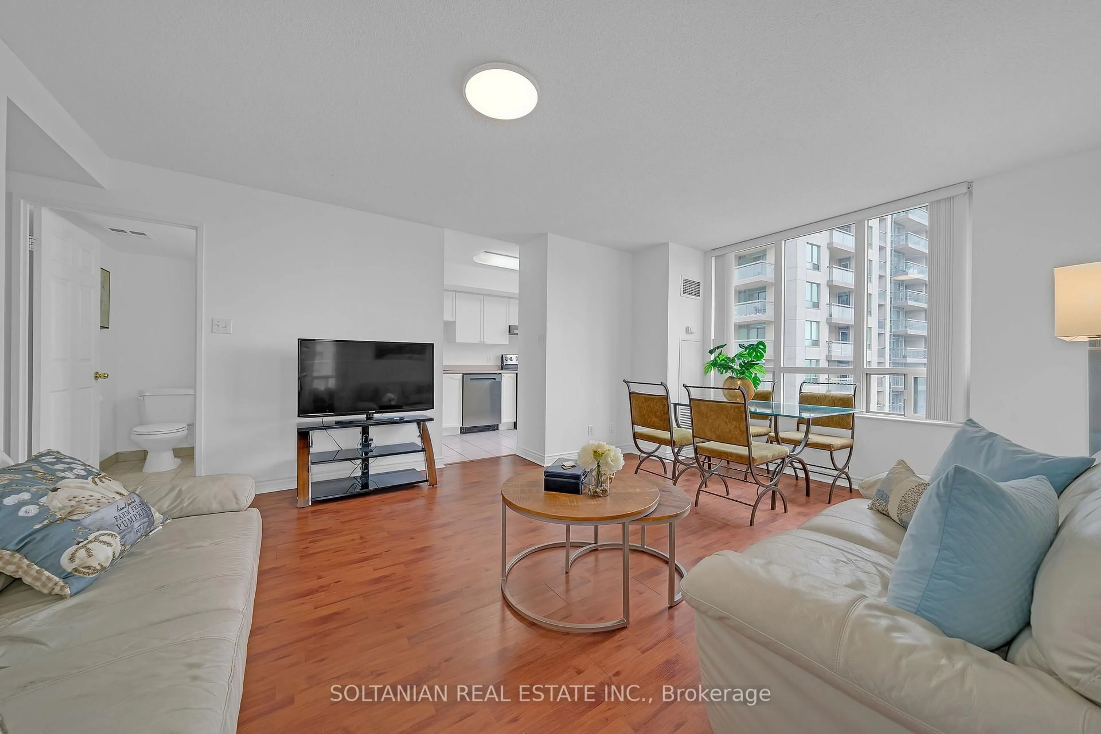 Living room with furniture, floor is not visible for 256 Doris Ave #1702, Toronto Ontario M2N 6X8