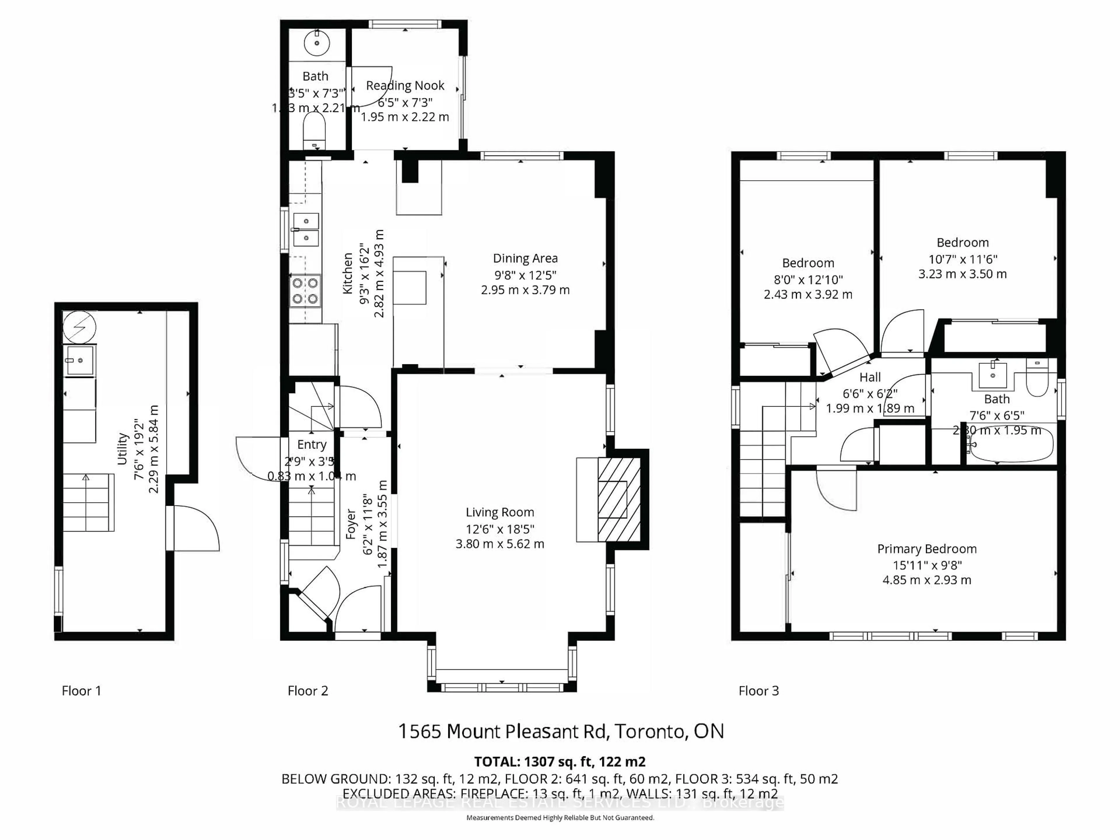 Floor plan for 1565 Mount Pleasant Rd, Toronto Ontario M4N 2V4