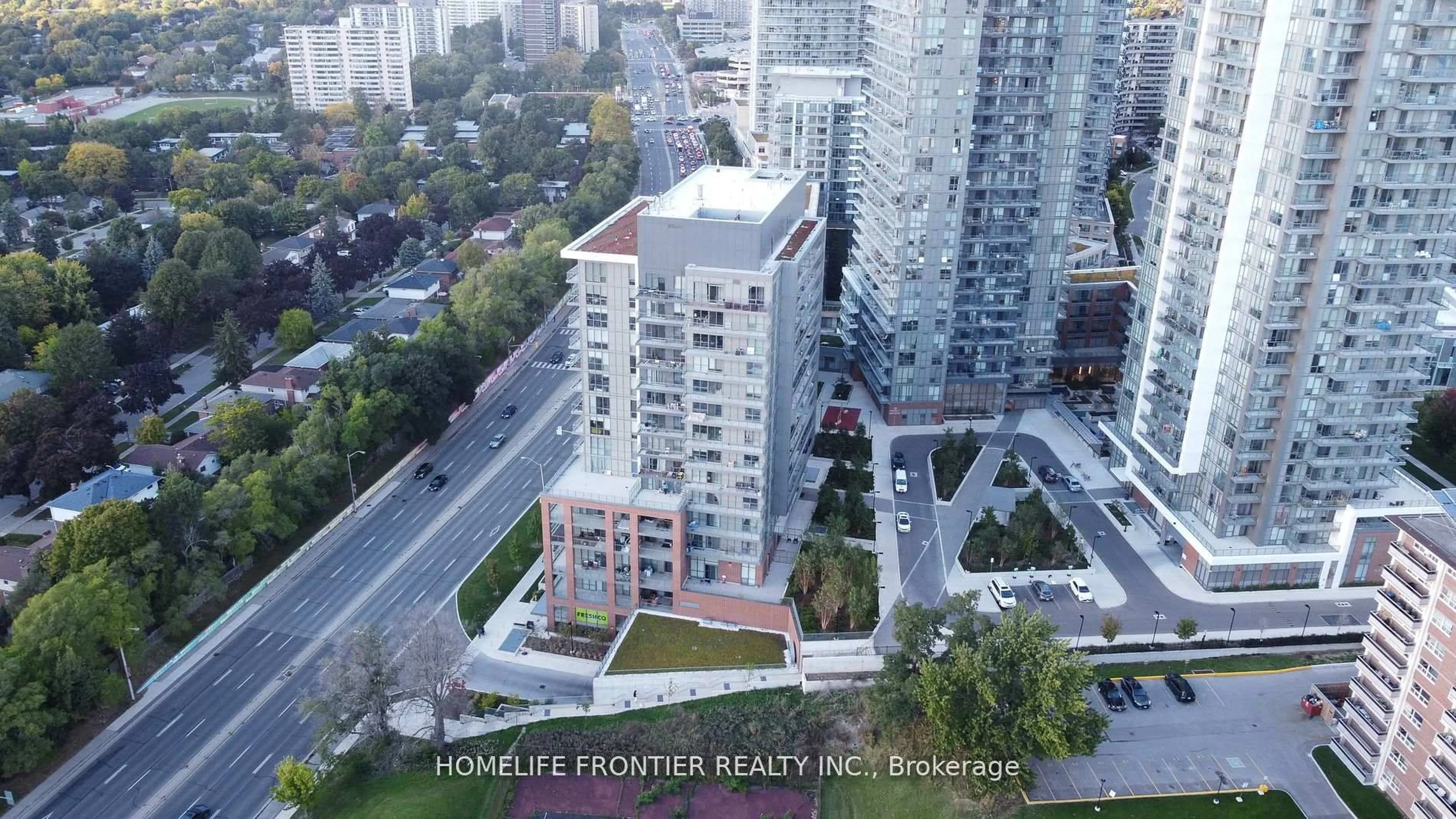 A pic from outside/outdoor area/front of a property/back of a property/a pic from drone, city buildings view from balcony for 36 Forest Manor Rd #1308, Toronto Ontario M2J 1M1