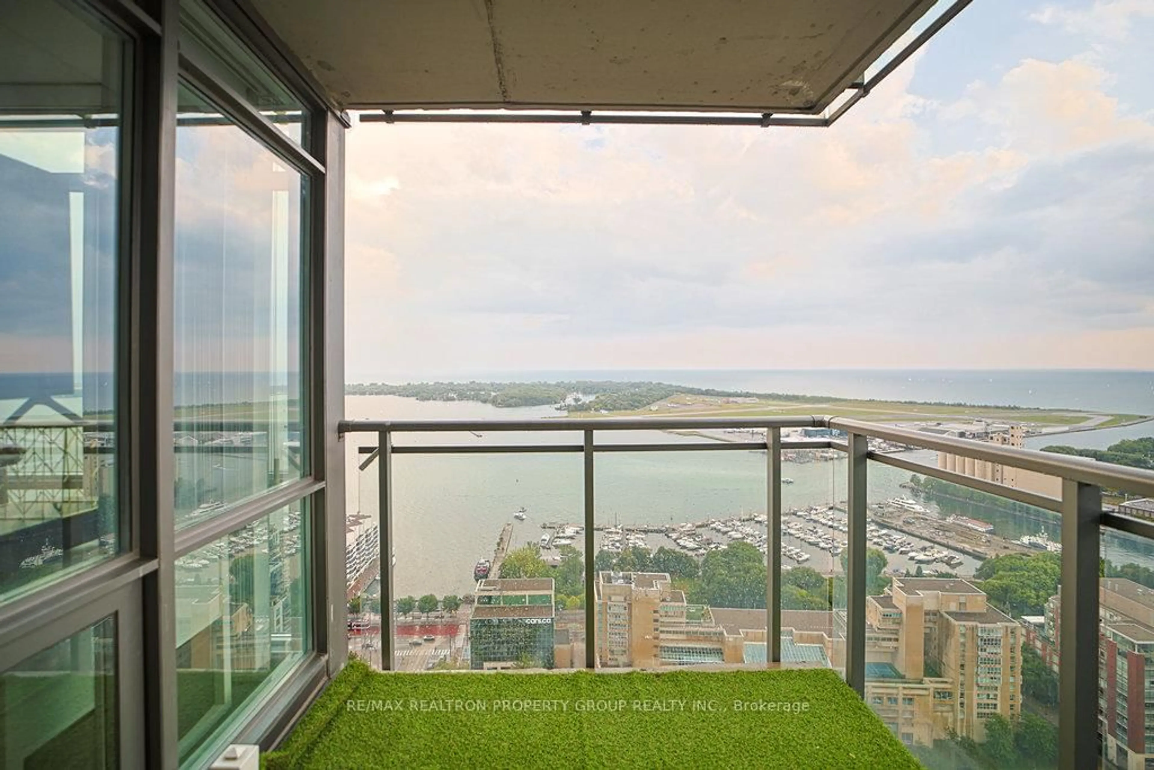 Balcony in the apartment, water/lake/river/ocean view for 11 Brunel Crt #4515, Toronto Ontario M5V 3Y3