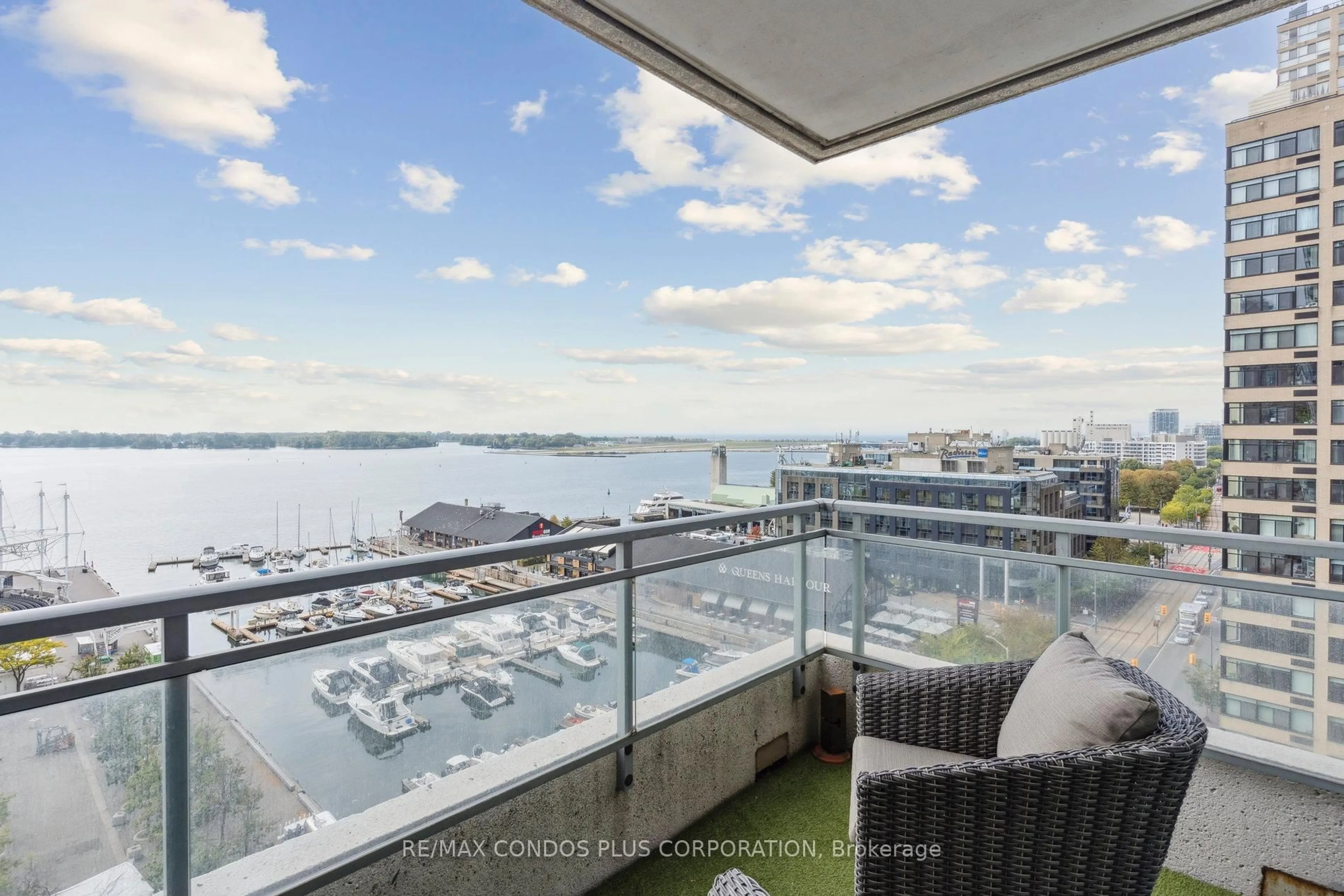 Balcony in the apartment, water/lake/river/ocean view for 230 Queens Quay #1221, Toronto Ontario M5J 2Y7