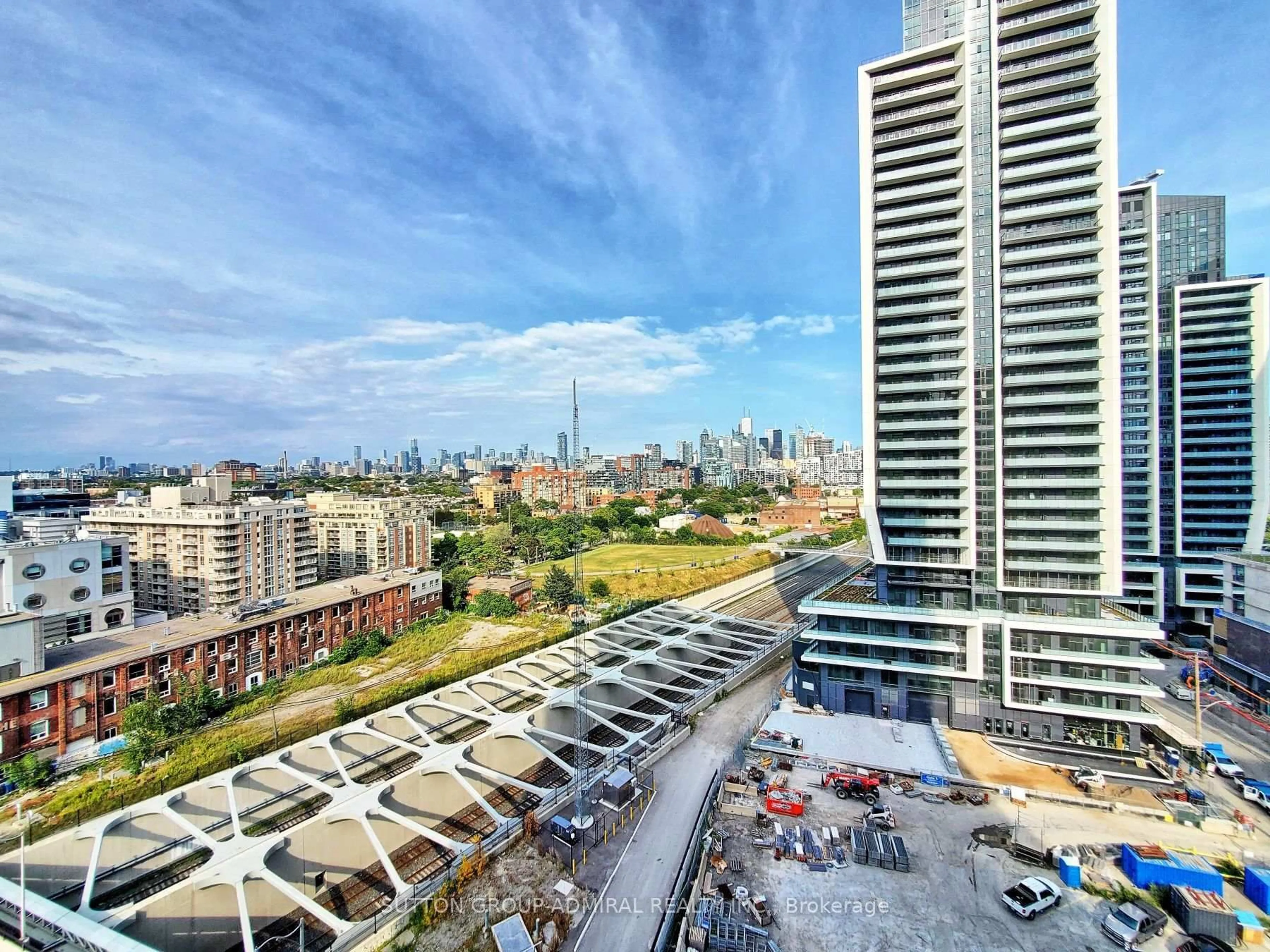 Balcony in the apartment, city buildings view from balcony for 19 Western Battery Rd #1222, Toronto Ontario M6K 3S5