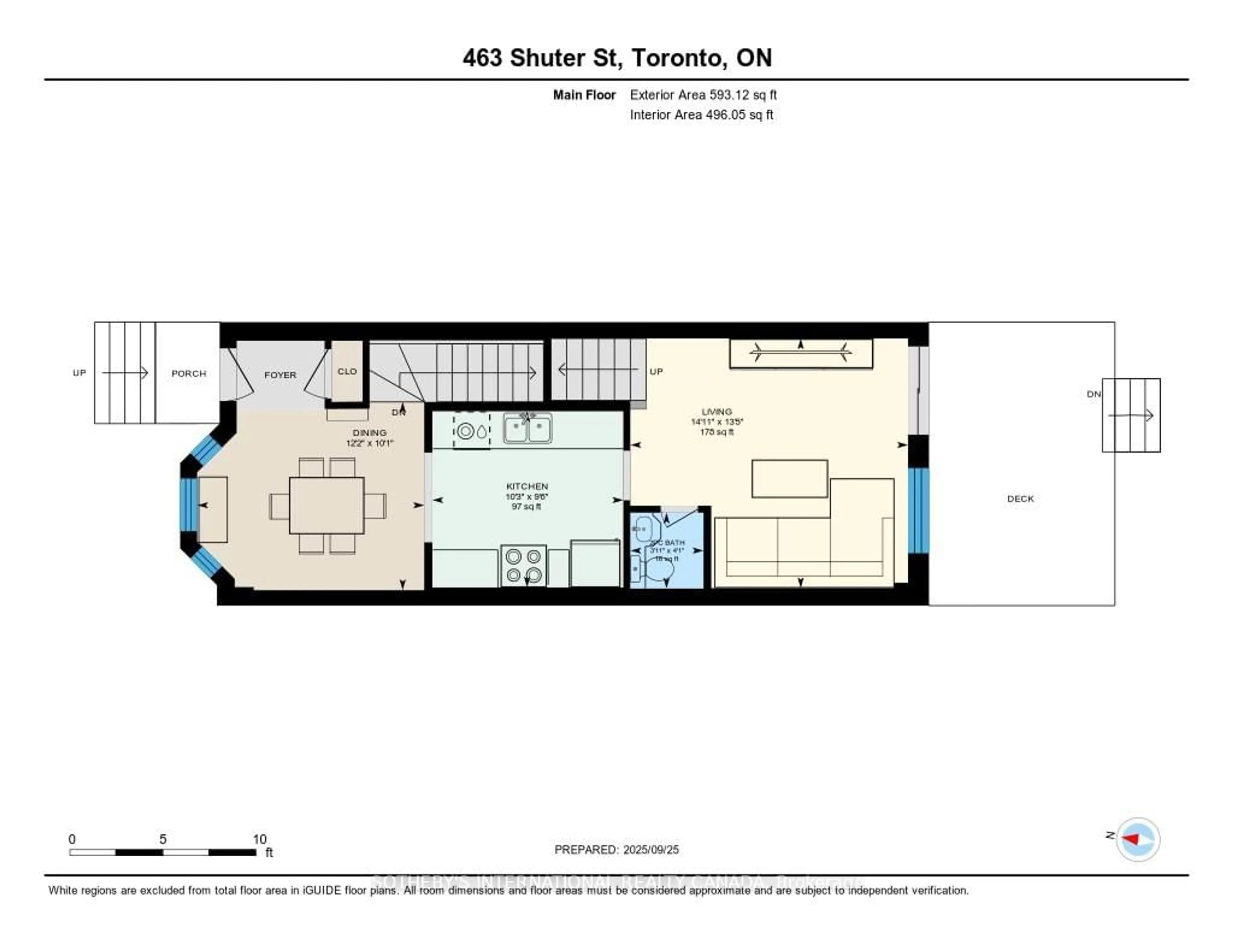Floor plan for 463 Shuter St, Toronto Ontario M5A 1X4
