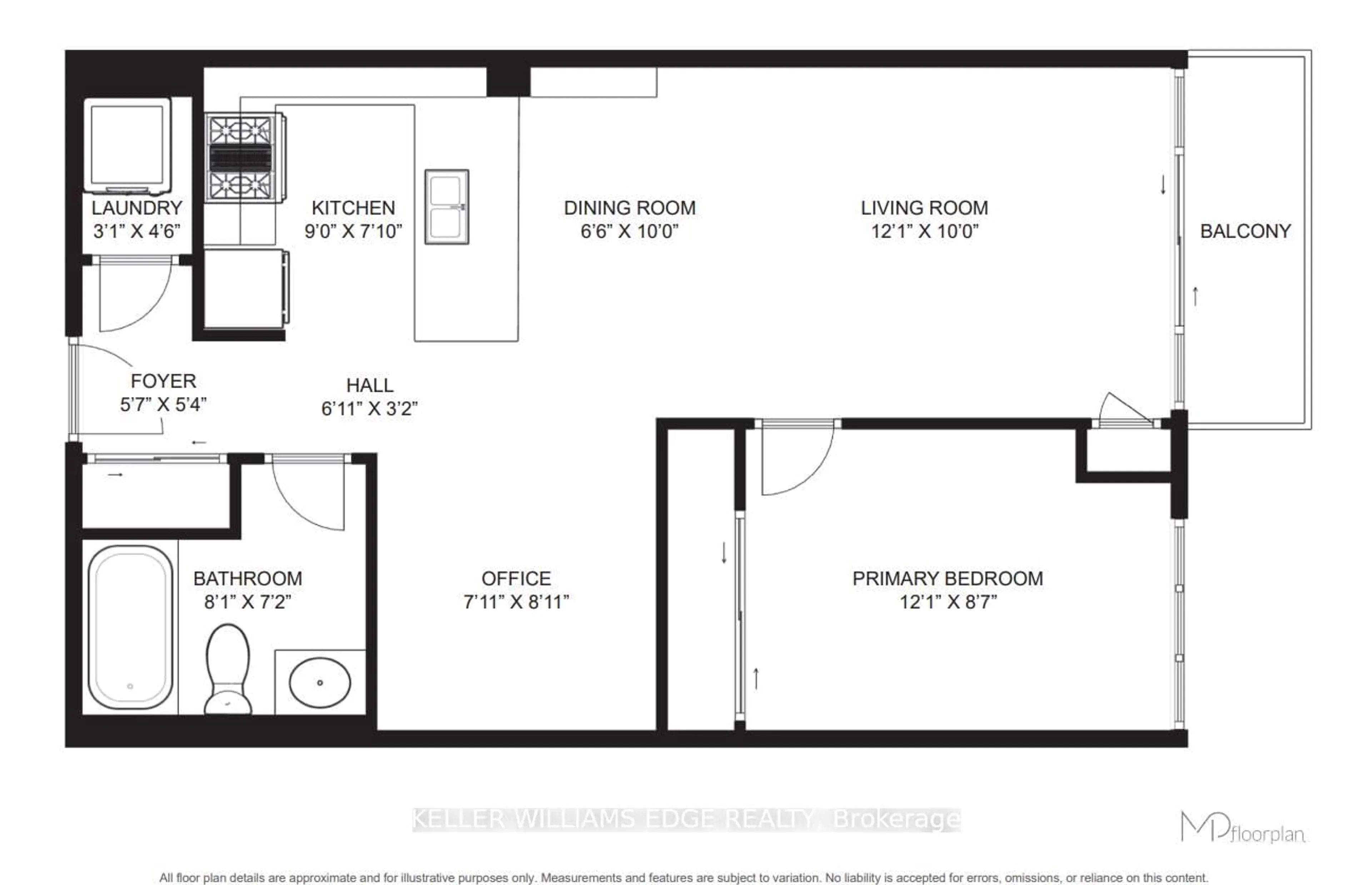 Floor plan for 560 Front St #821, Toronto Ontario M5V 1C1