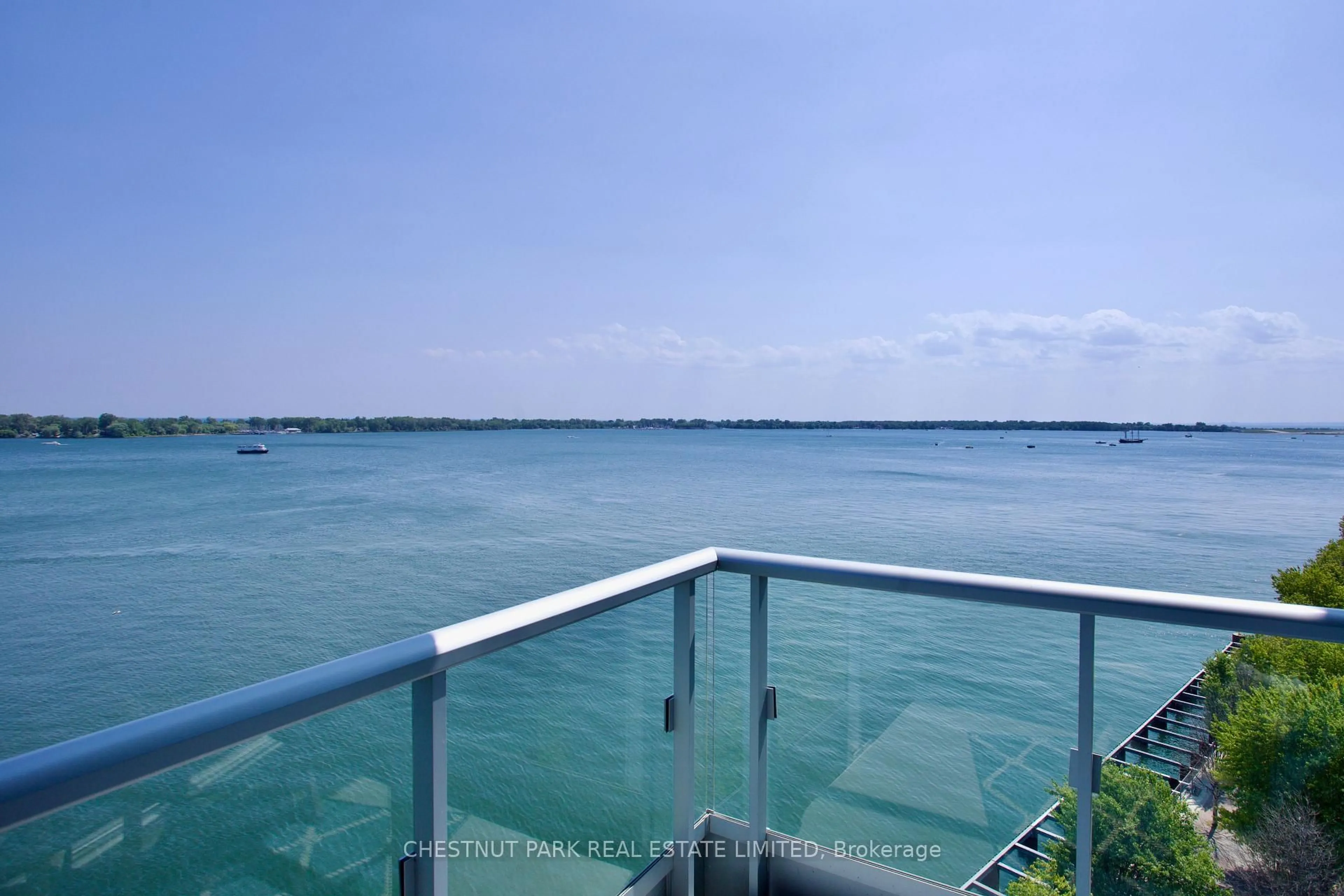 Balcony in the apartment, water/lake/river/ocean view for 55 Merchants' Wharf #923, Toronto Ontario M5A 0P2