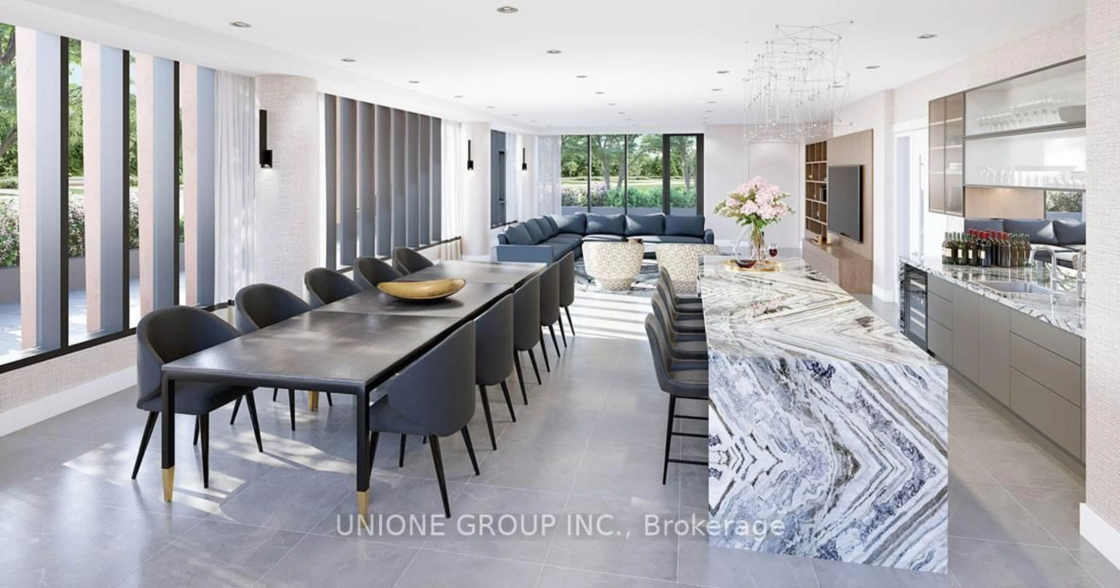 Contemporary kitchen, ceramic/tile floor for 5858 Yonge St #1926, Toronto Ontario M2M 0C6