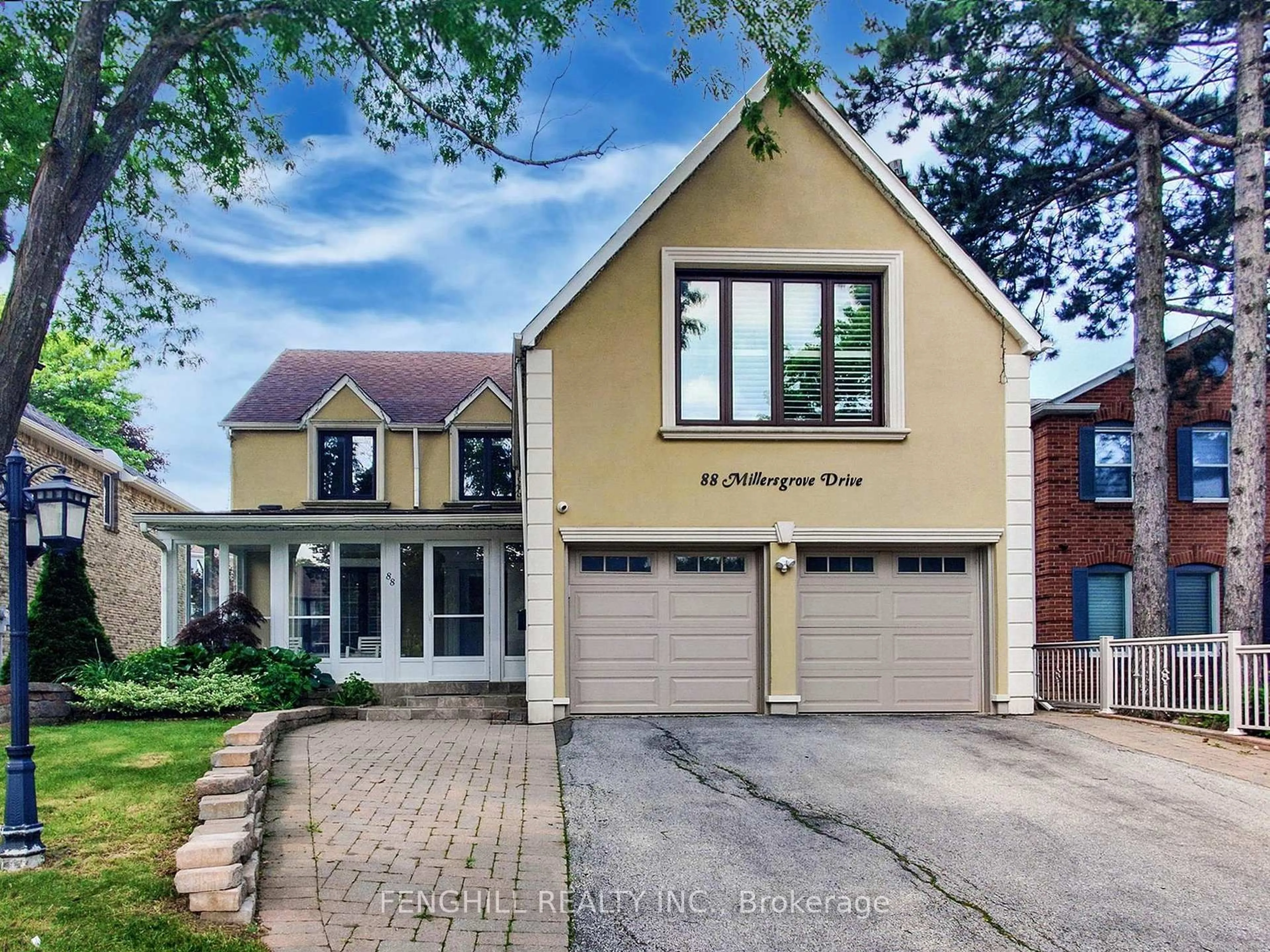 Home with brick exterior material, street for 88 Millersgrove Dr, Toronto Ontario M2R 3R9