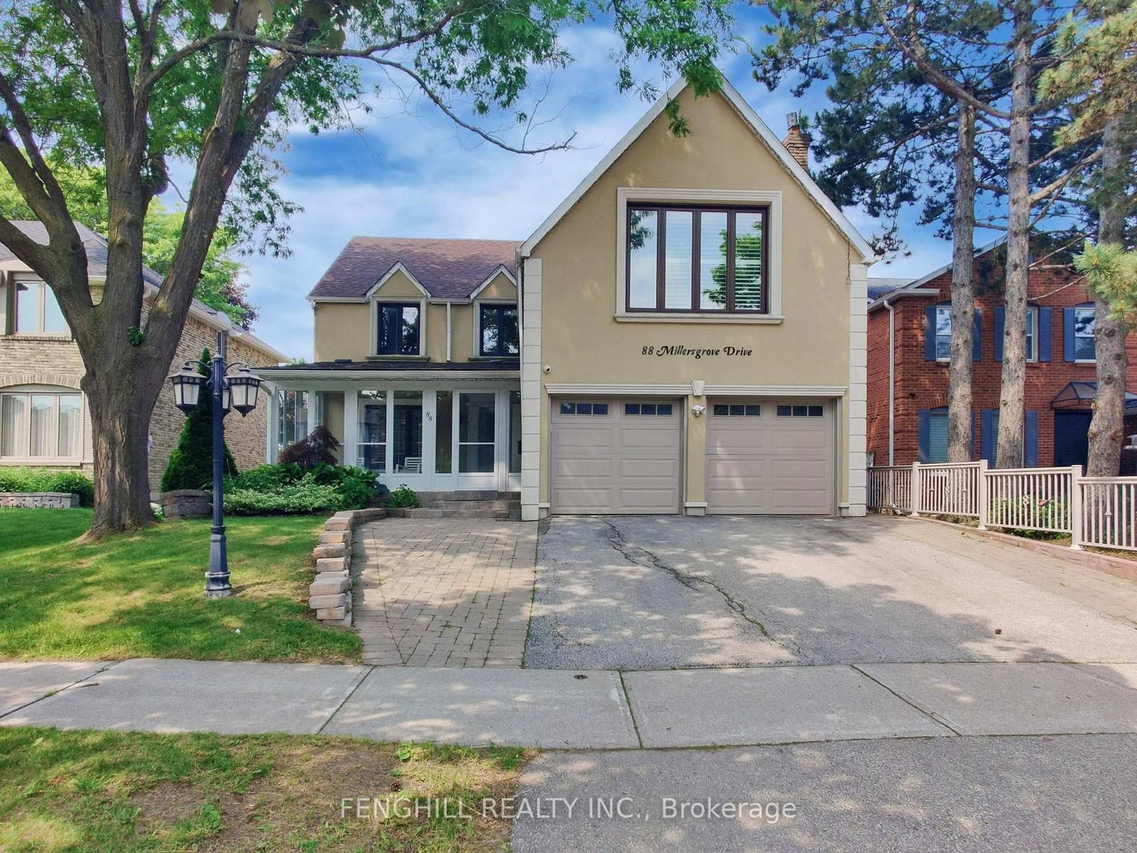Home with brick exterior material, street for 88 Millersgrove Dr, Toronto Ontario M2R 3R9