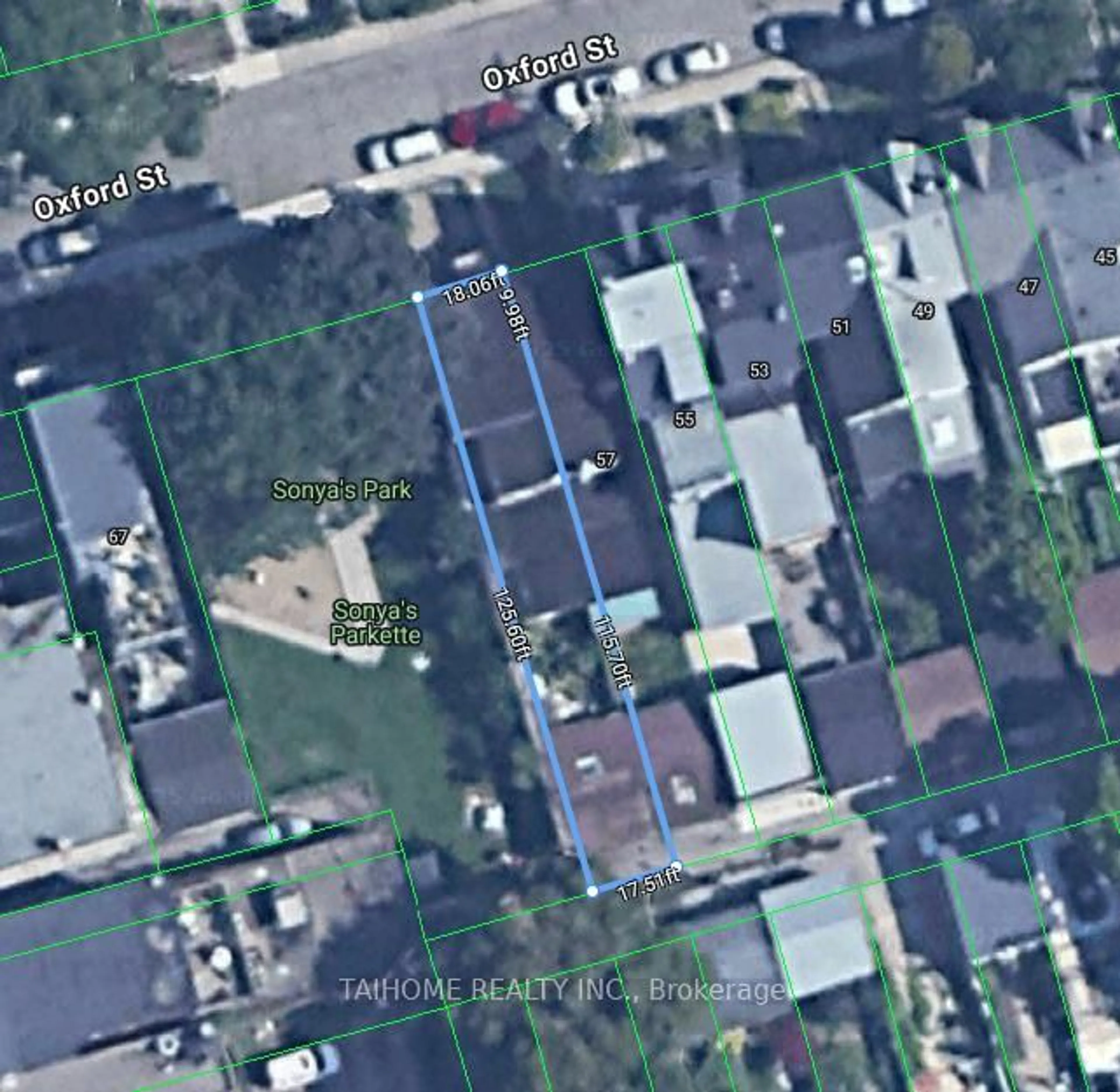 A pic from outside/outdoor area/front of a property/back of a property/a pic from drone, street for 59 Oxford St, Toronto Ontario M5T 1N8