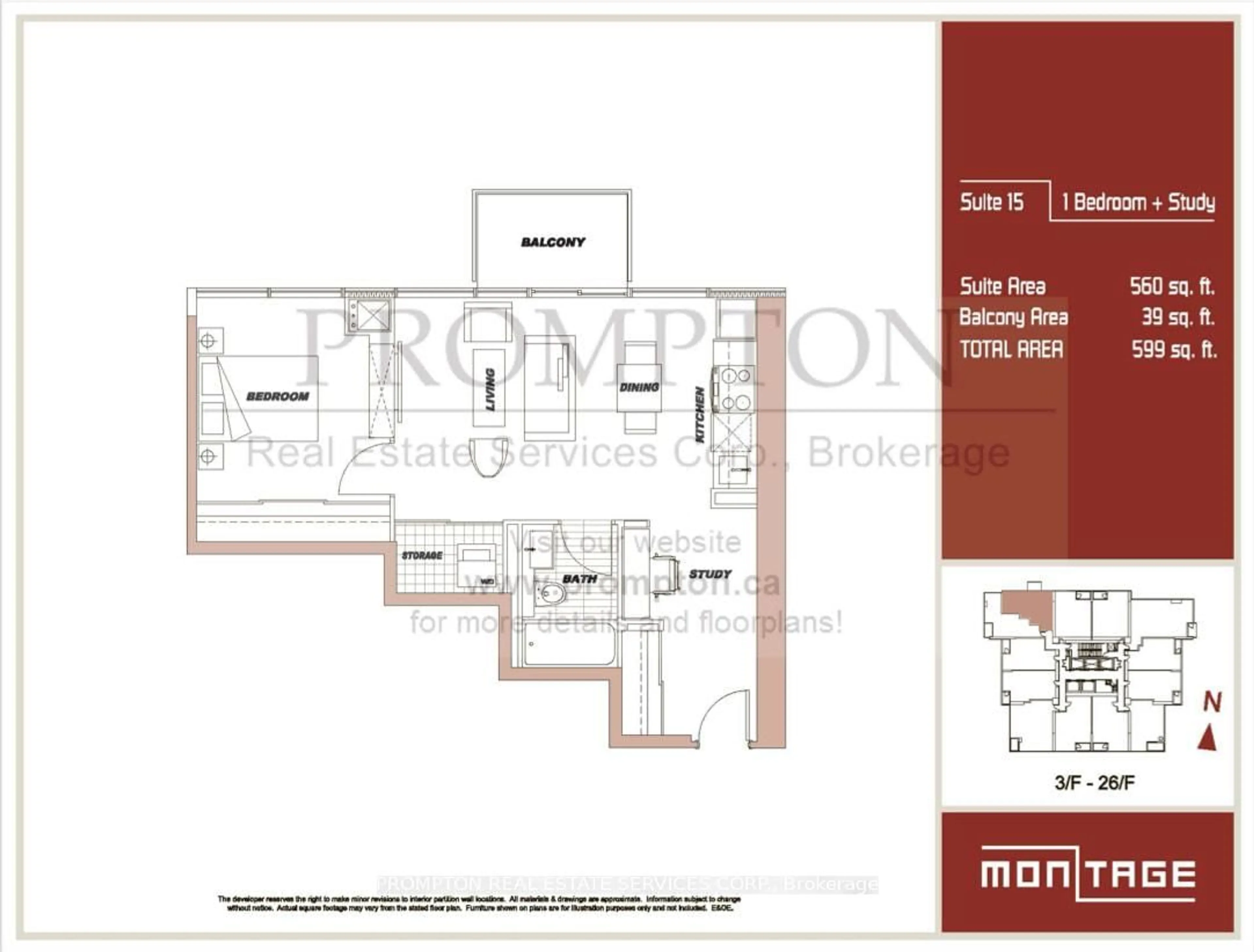 Floor plan for 25 Telegram Mews #2715, Toronto Ontario M5V 3Z1