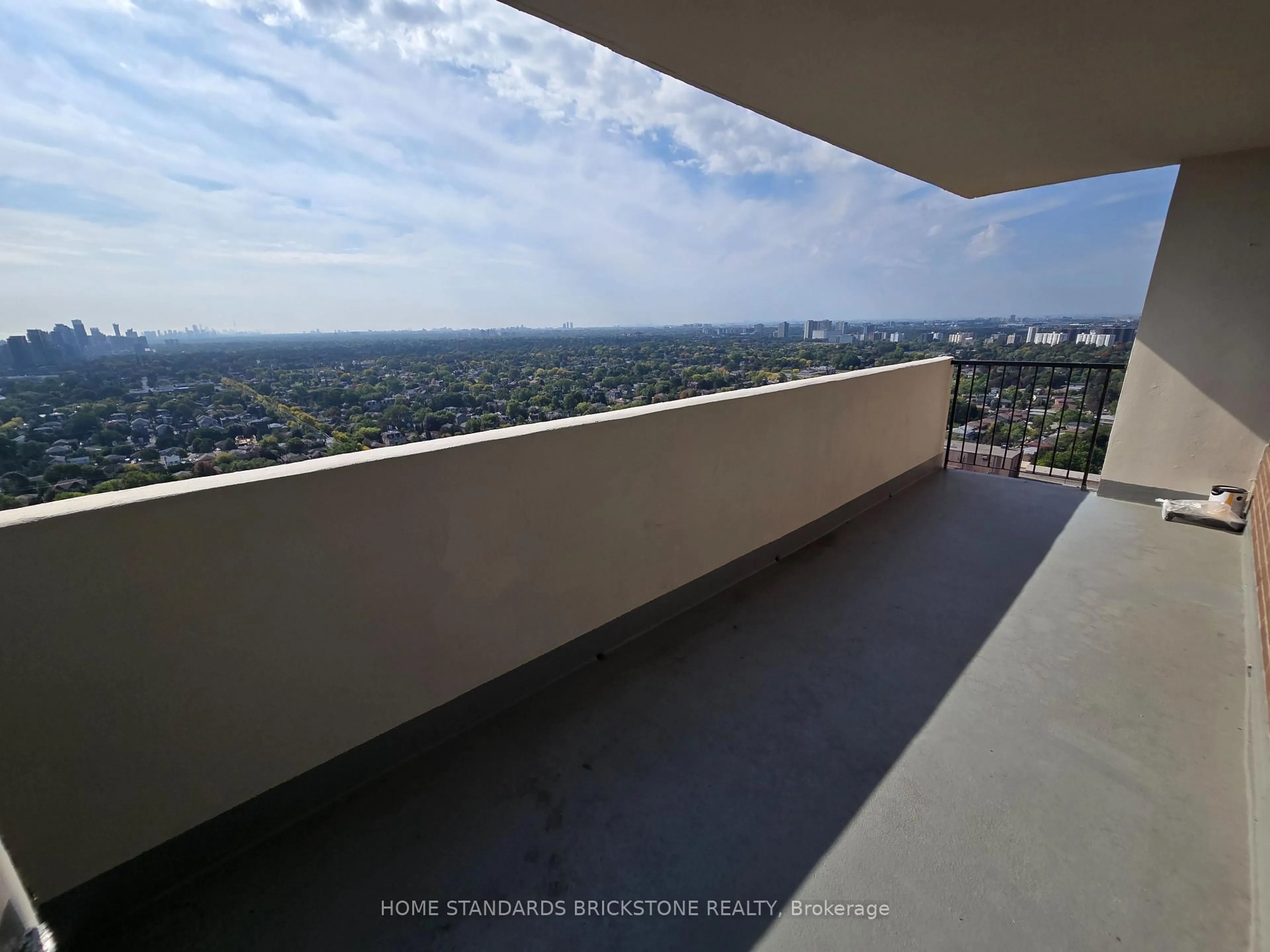 Balcony in the apartment, city buildings view from balcony for 10 Tangreen Crt #3206, Toronto Ontario M2M 4B9