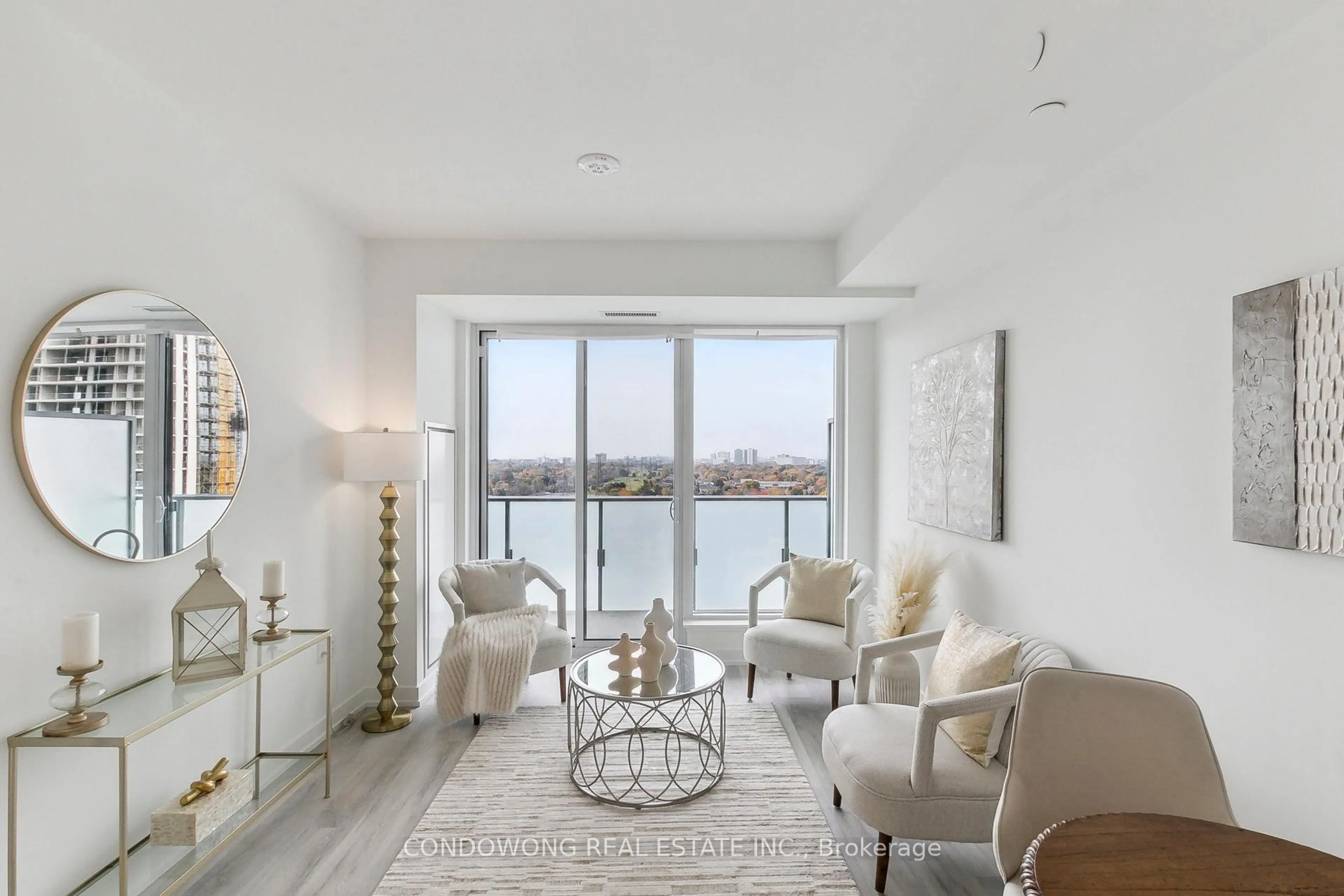 Living room with furniture, unknown for 8 Olympic Garden Dr #S1408, Toronto Ontario M2M 0B9
