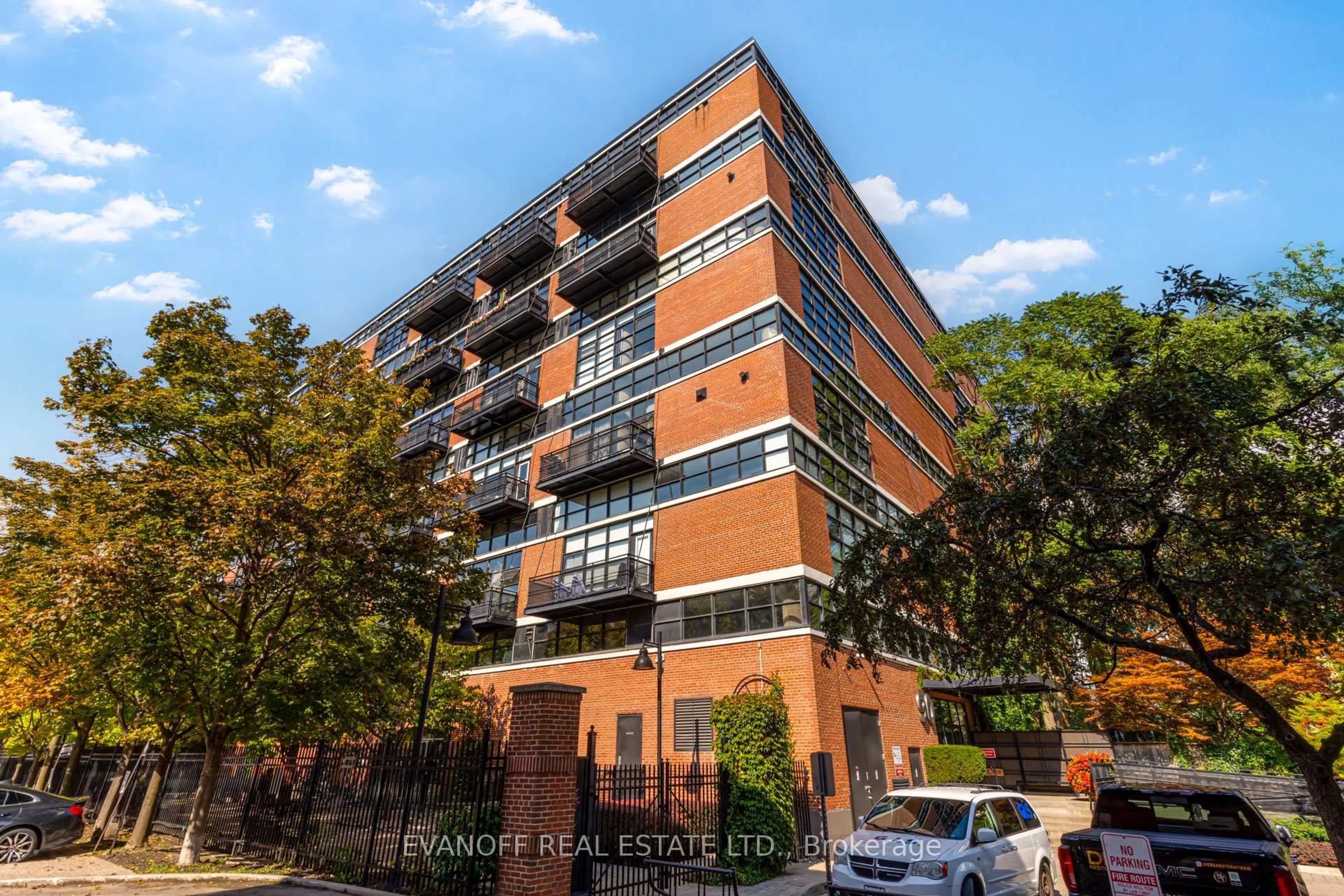 Home with brick exterior material, building for 90 Sumach St #407, Toronto Ontario M5A 4R4