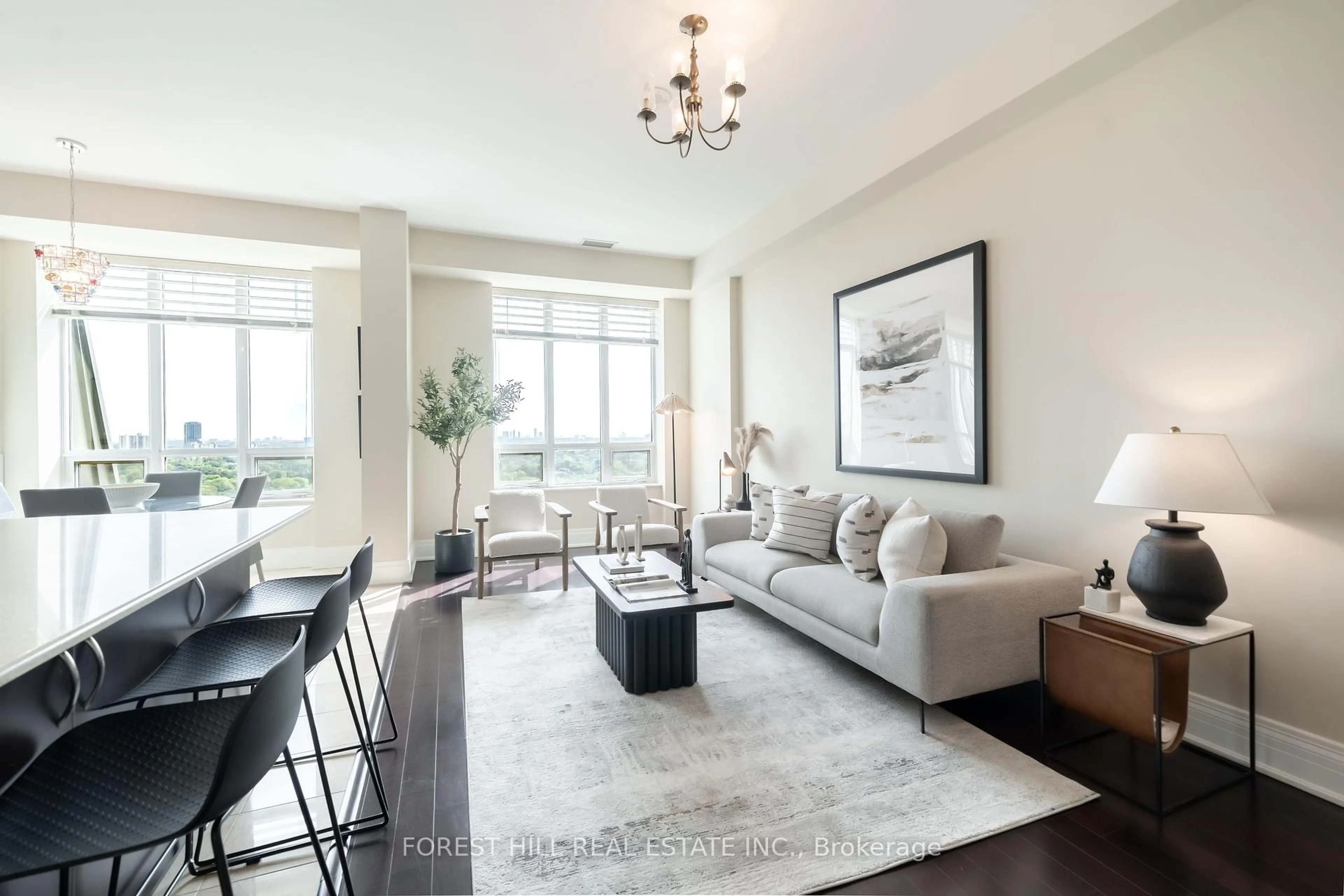 Living room with furniture, unknown for 20 Bloorview Pl #Ph1900, Toronto Ontario M2J 0A6