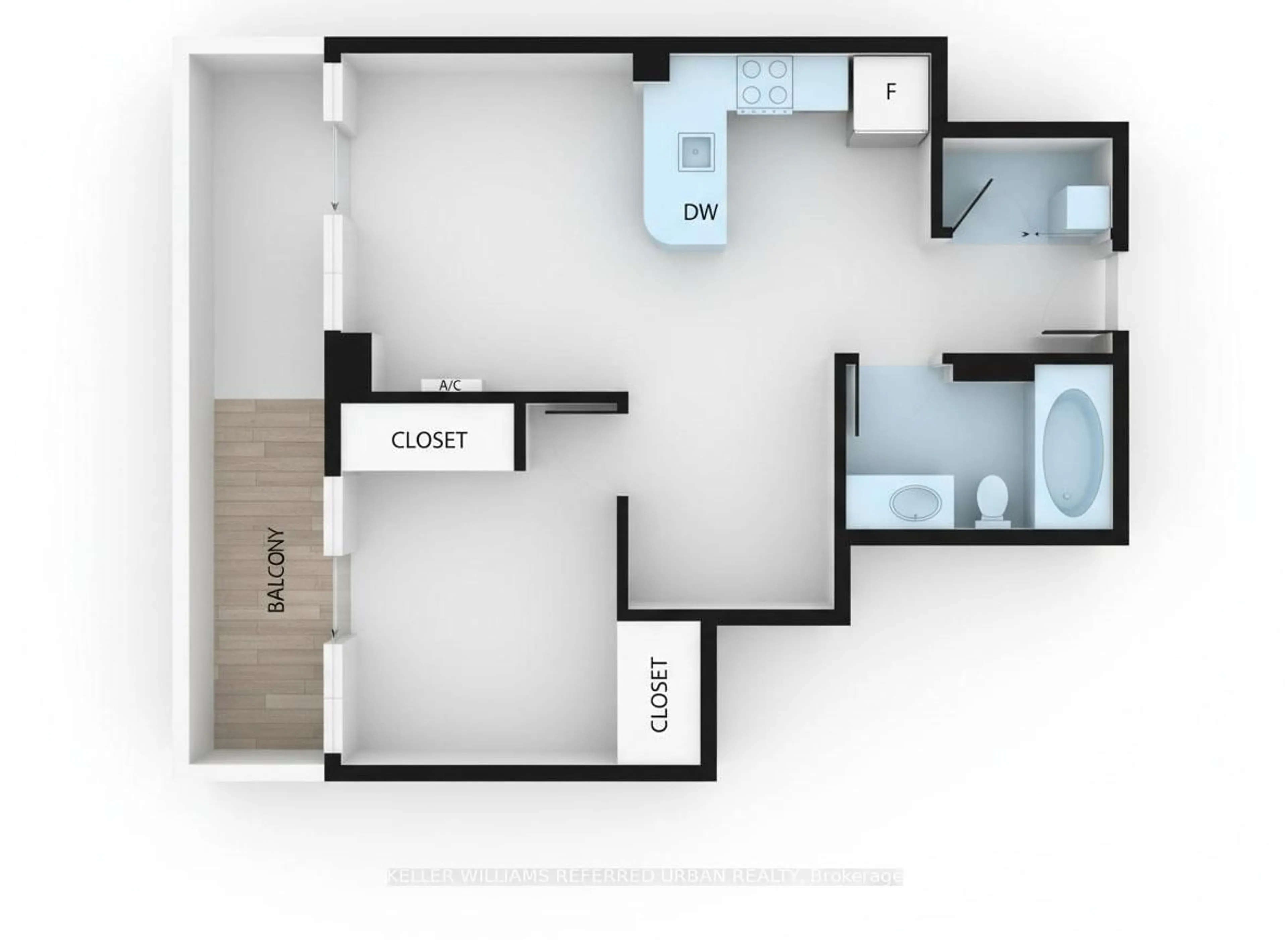 Floor plan for 775 King St #811, Toronto Ontario M5V 2K3