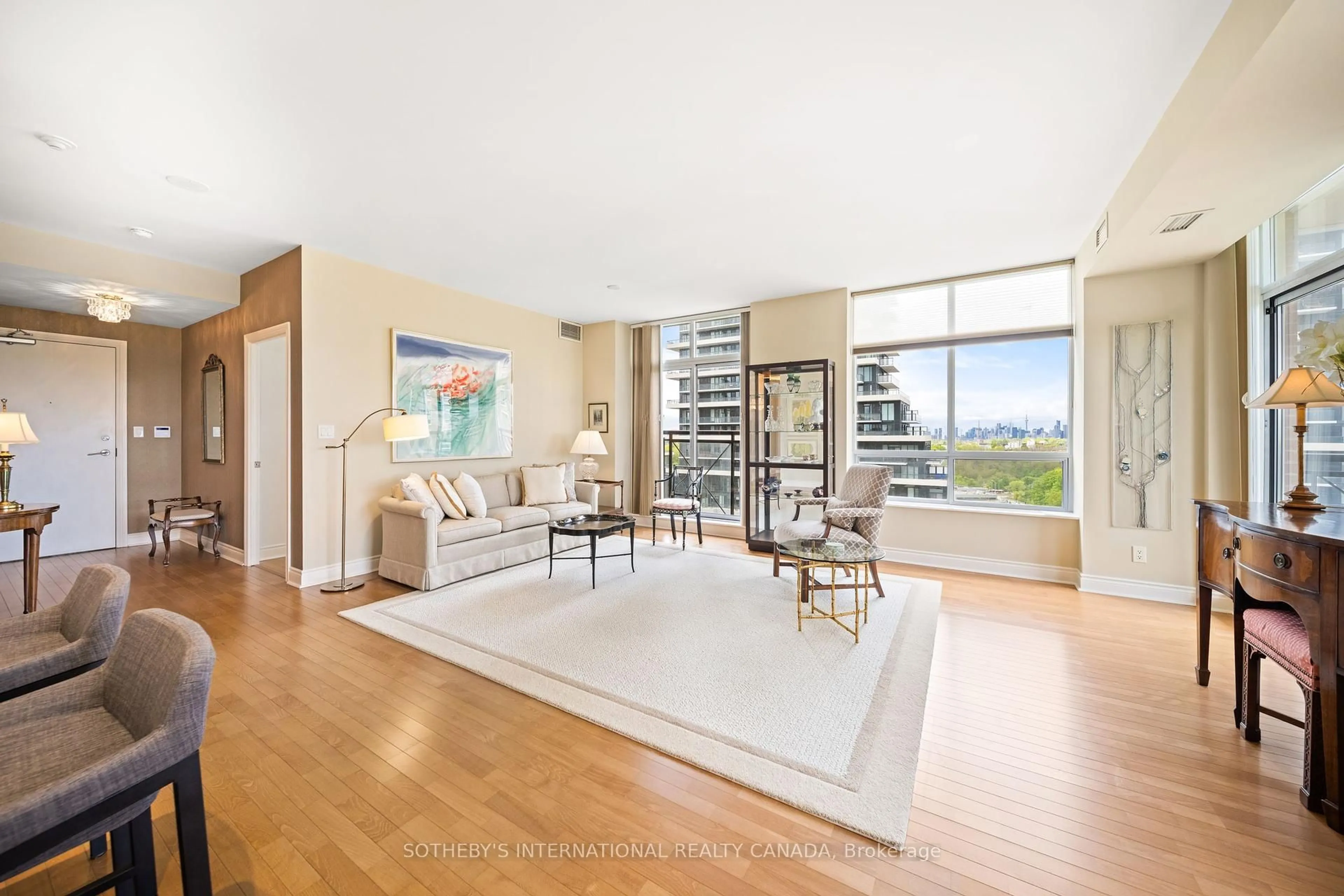 Living room with furniture, unknown for 1105 Leslie St #903, Toronto Ontario M3C 4G9