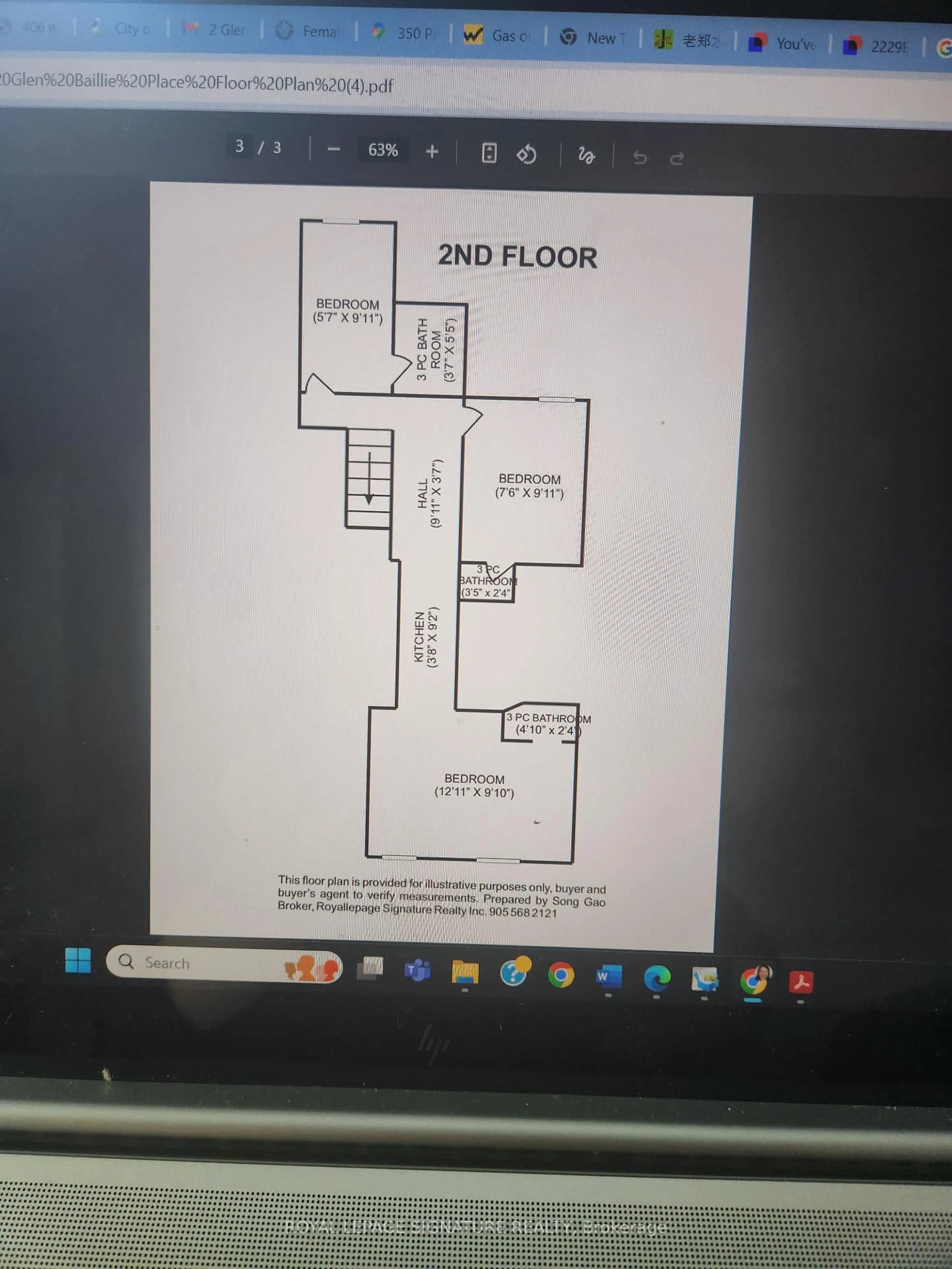 Floor plan for 2 Glen Baillie Pl, Toronto Ontario M5T 1J5