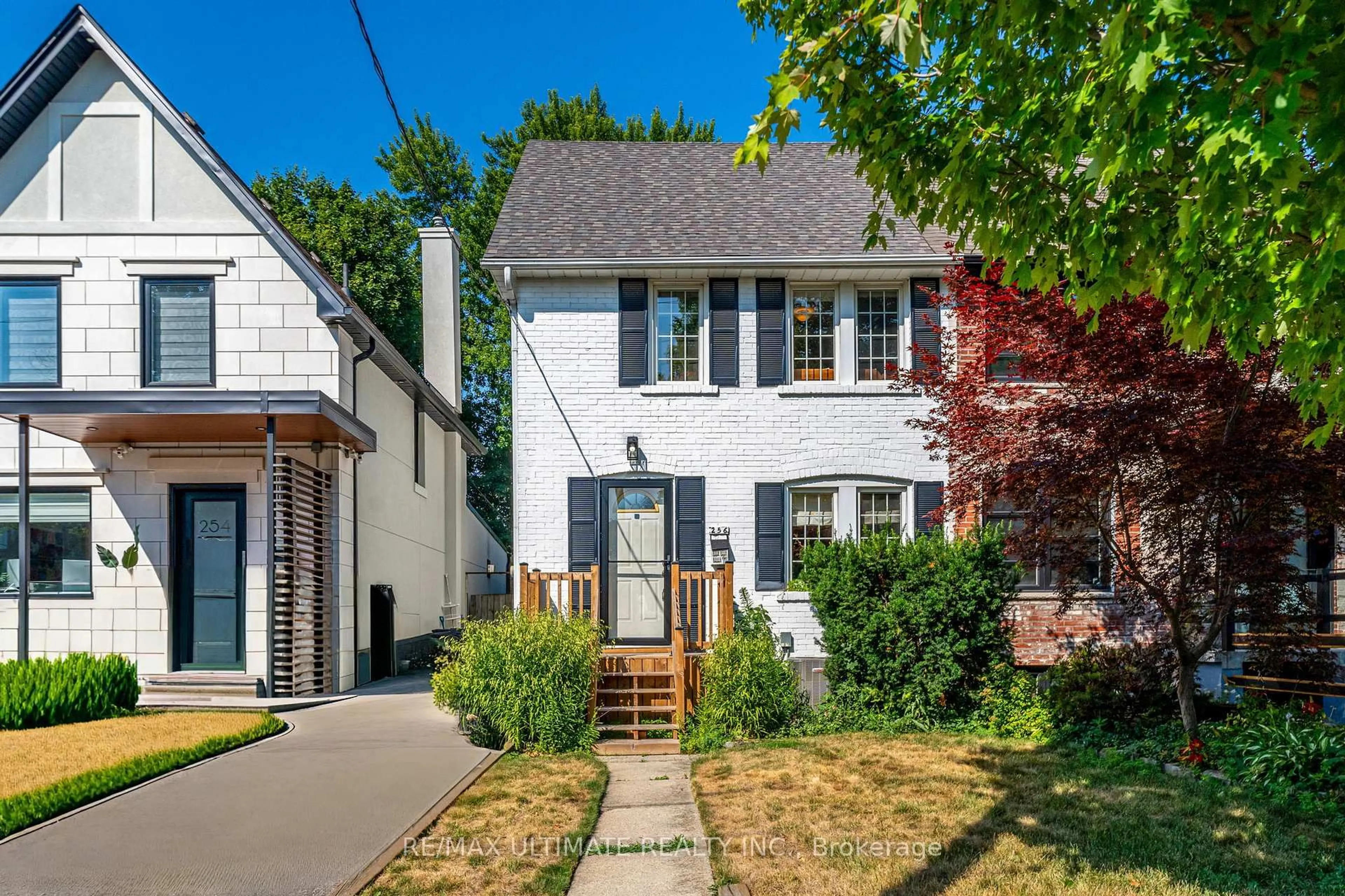 Home with brick exterior material, street for 256 Airdrie Rd, Toronto Ontario M4G 1N1