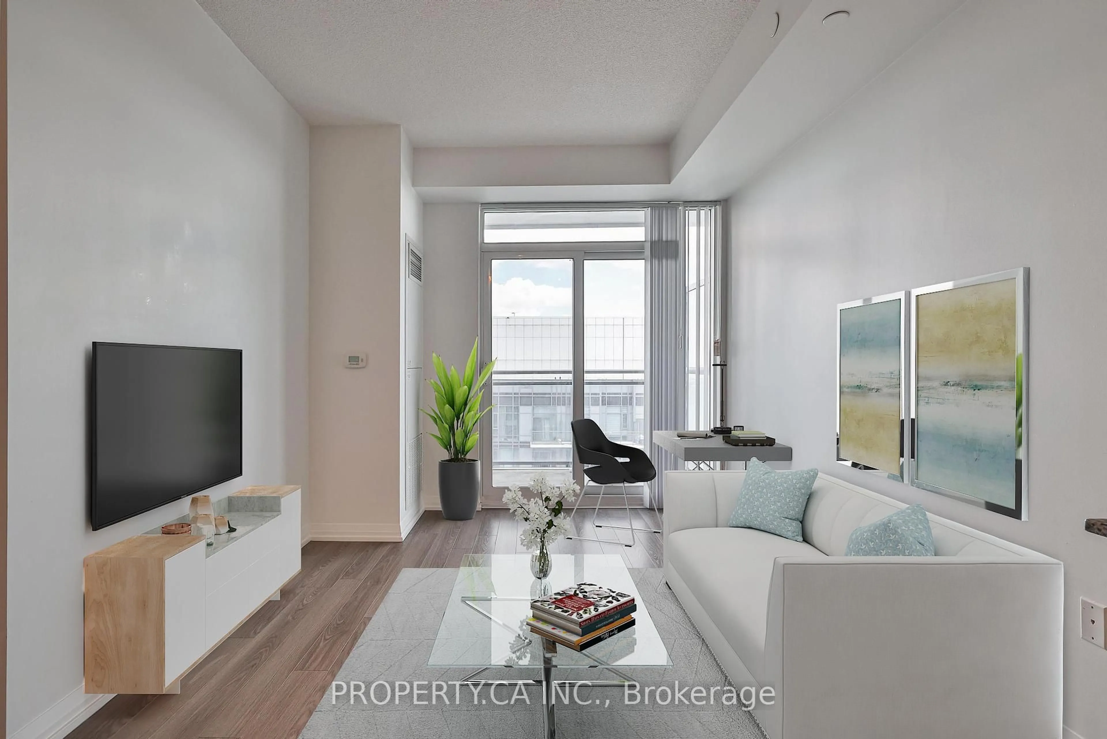 Living room with furniture, unknown for 55 Ann O'Reilly Rd #2512, Toronto Ontario M2J 0E1