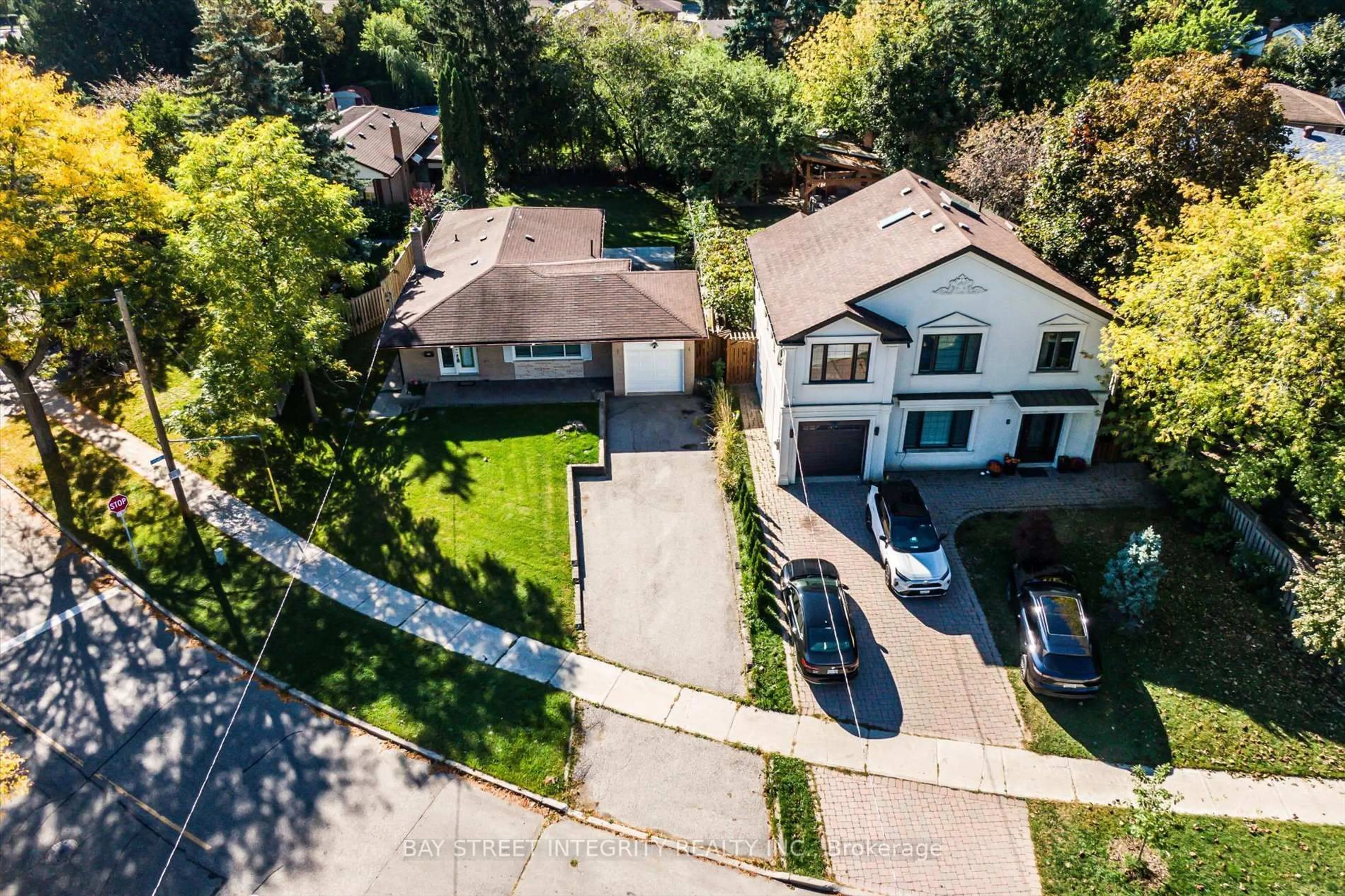 A pic from outside/outdoor area/front of a property/back of a property/a pic from drone, street for 1 Caines Ave, Toronto Ontario M2M 1G1