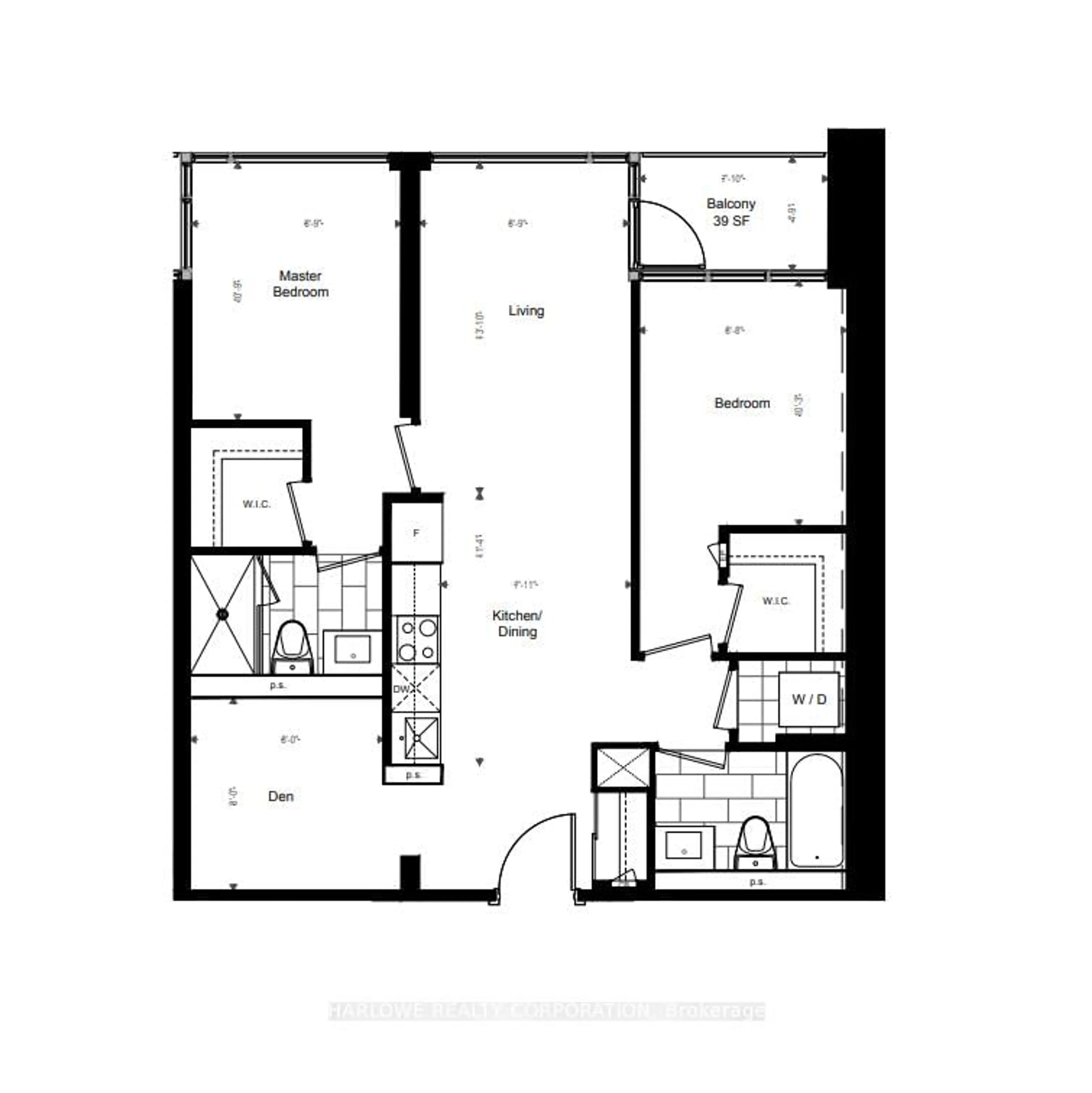 Floor plan for 121 Lower Sherbourne St #LPH1848, Toronto Ontario M5A 0W8