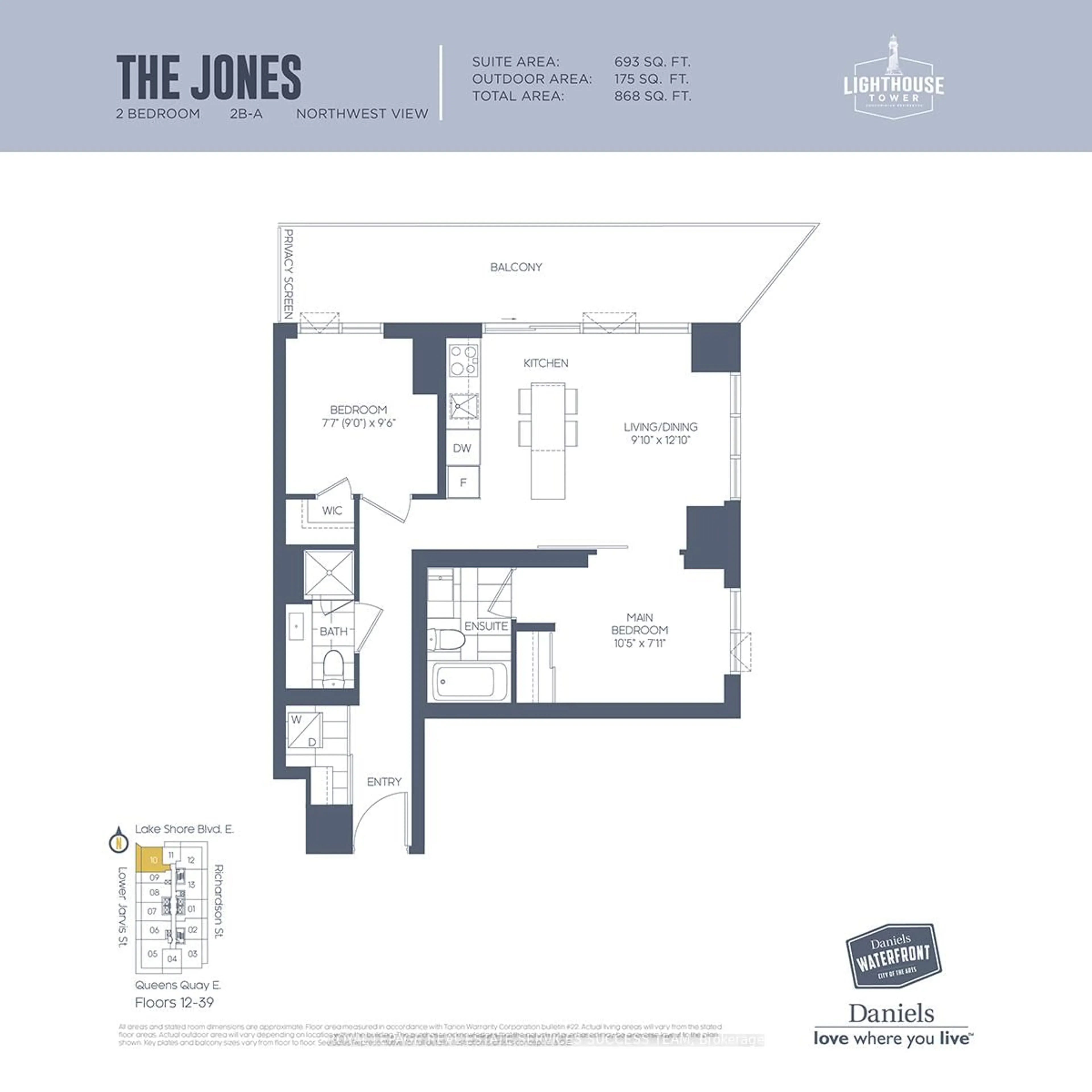 Floor plan for 15 Lower Jarvis St #2110, Toronto Ontario M5E 0C4