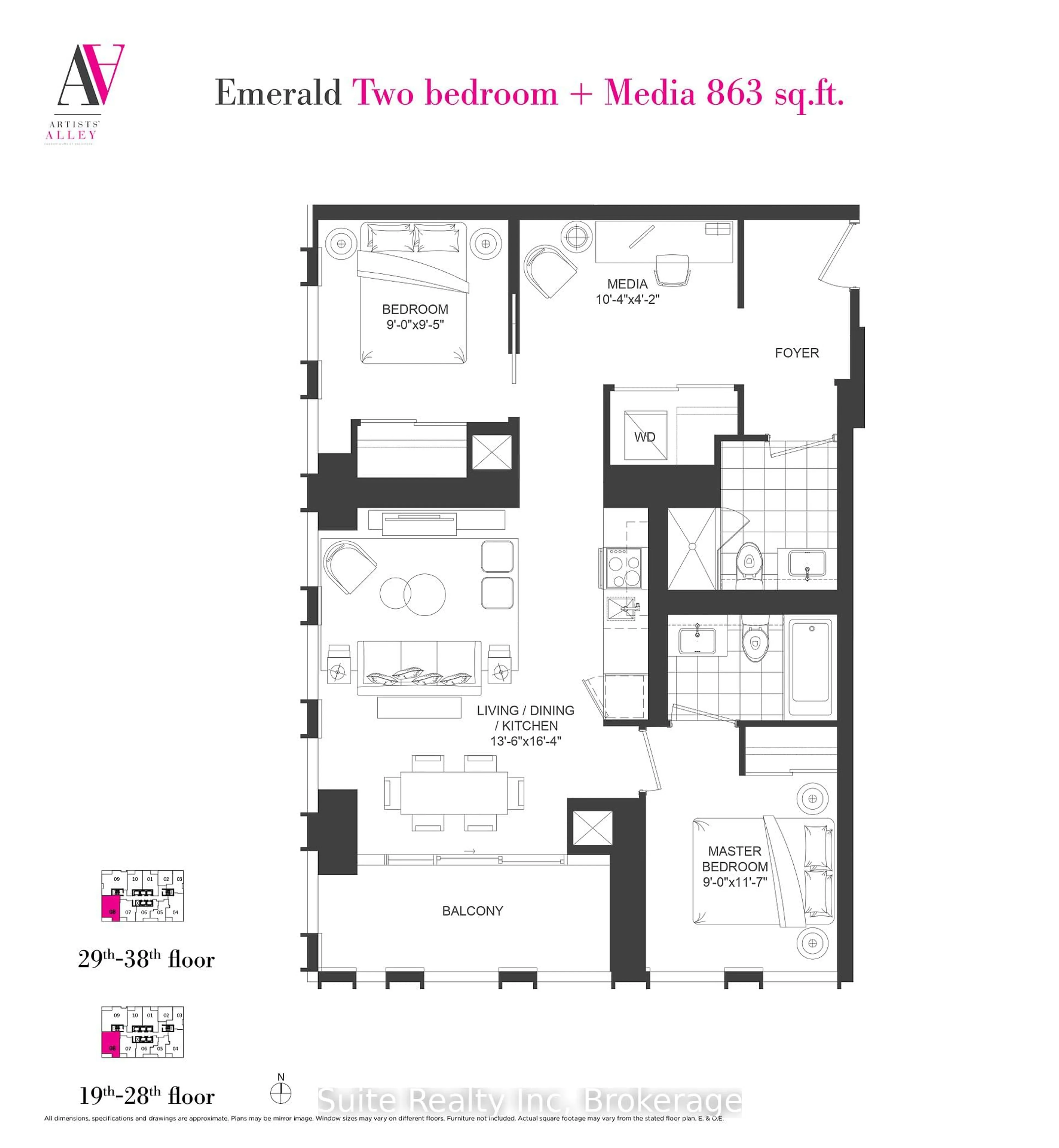 Floor plan for 238 Simcoe St #3008, Toronto Ontario M5T 0E2