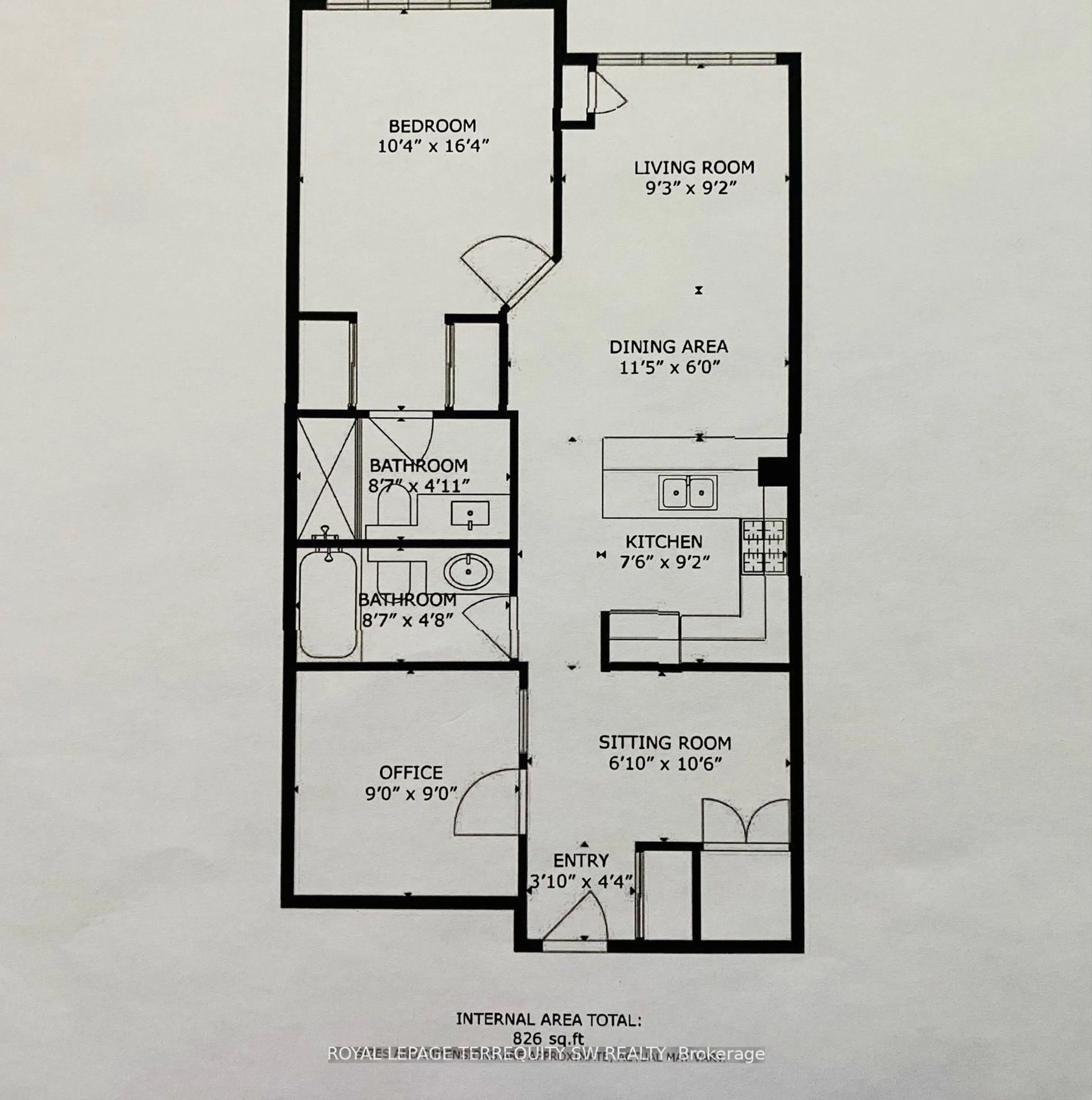 Floor plan for 2 Clairtrell Rd #208, Toronto Ontario M2N 7H5