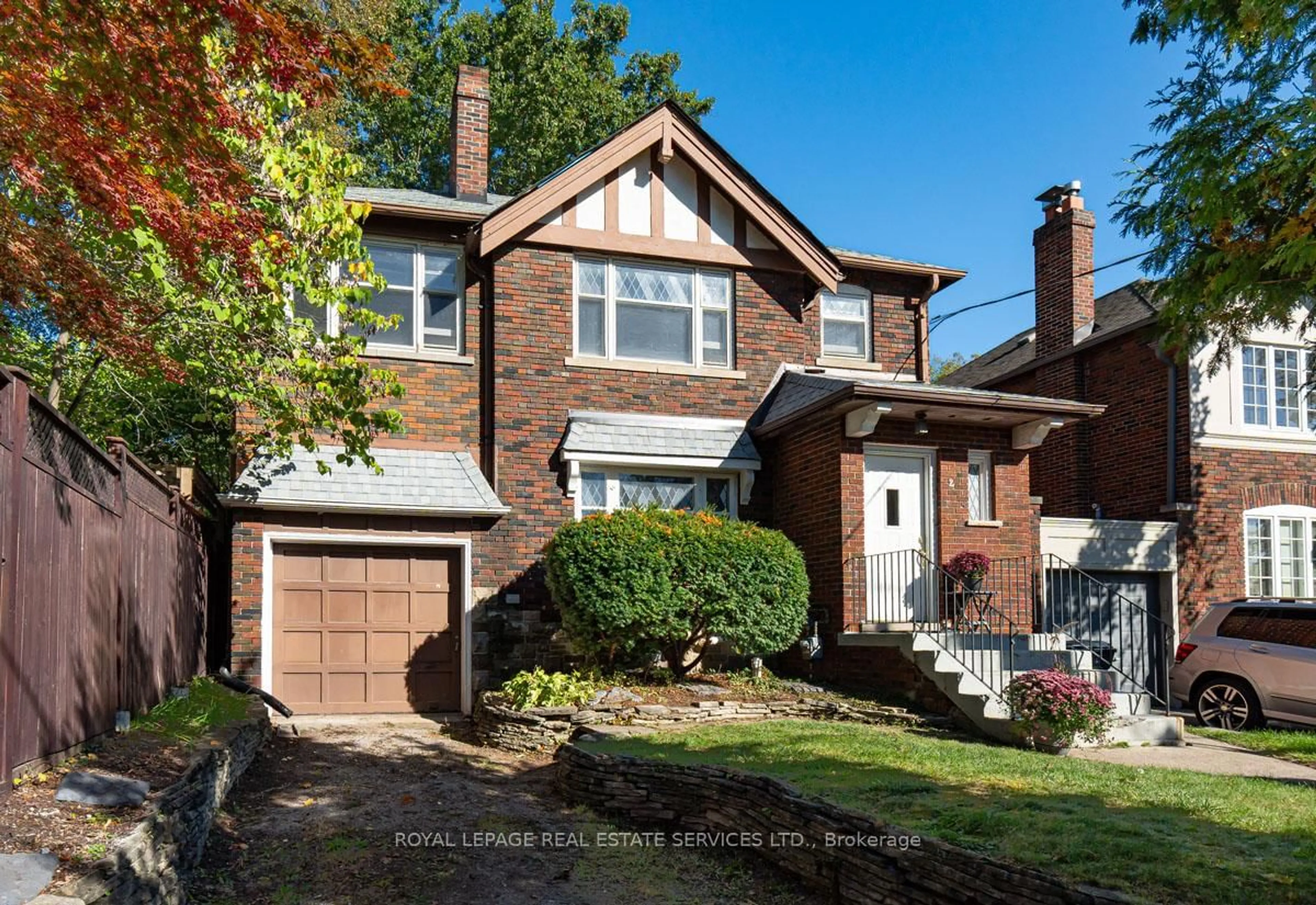 Home with brick exterior material, street for 2 Parklea Dr, Toronto Ontario M4G 2J4