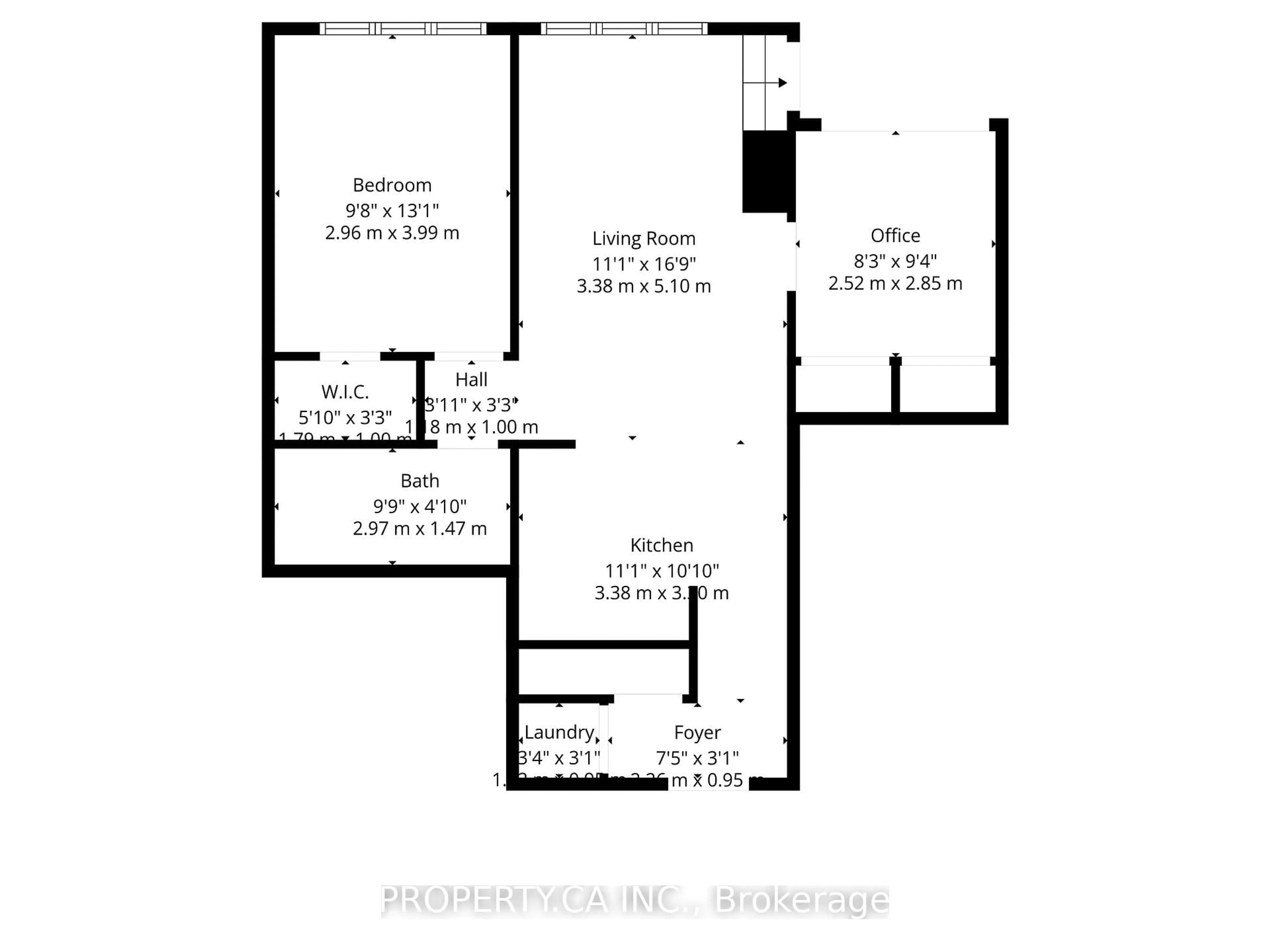 Floor plan for 65 East Liberty St #1101, Toronto Ontario M6K 3A2