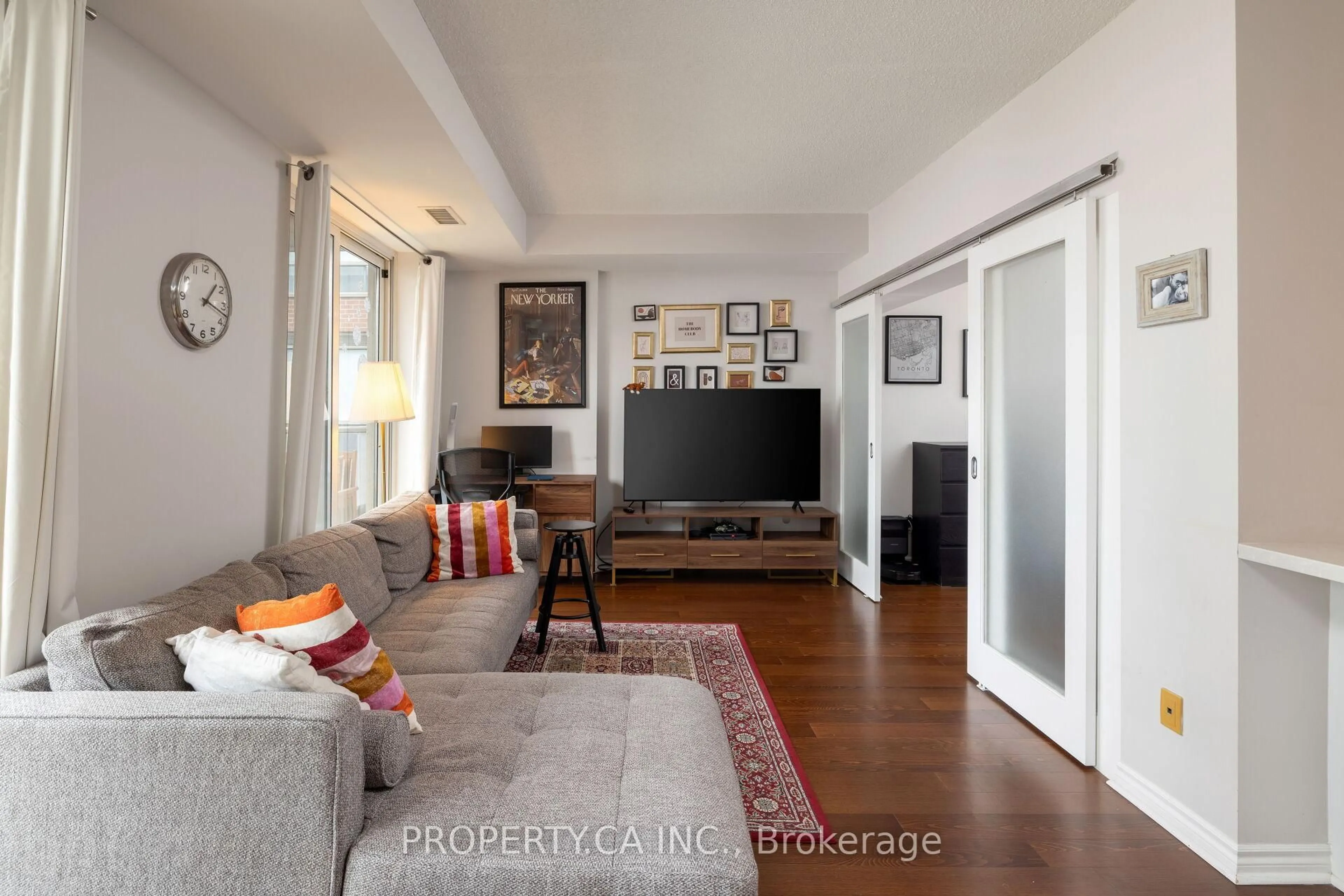 Living room with furniture, unknown for 168 King St #614, Toronto Ontario M5A 4S4