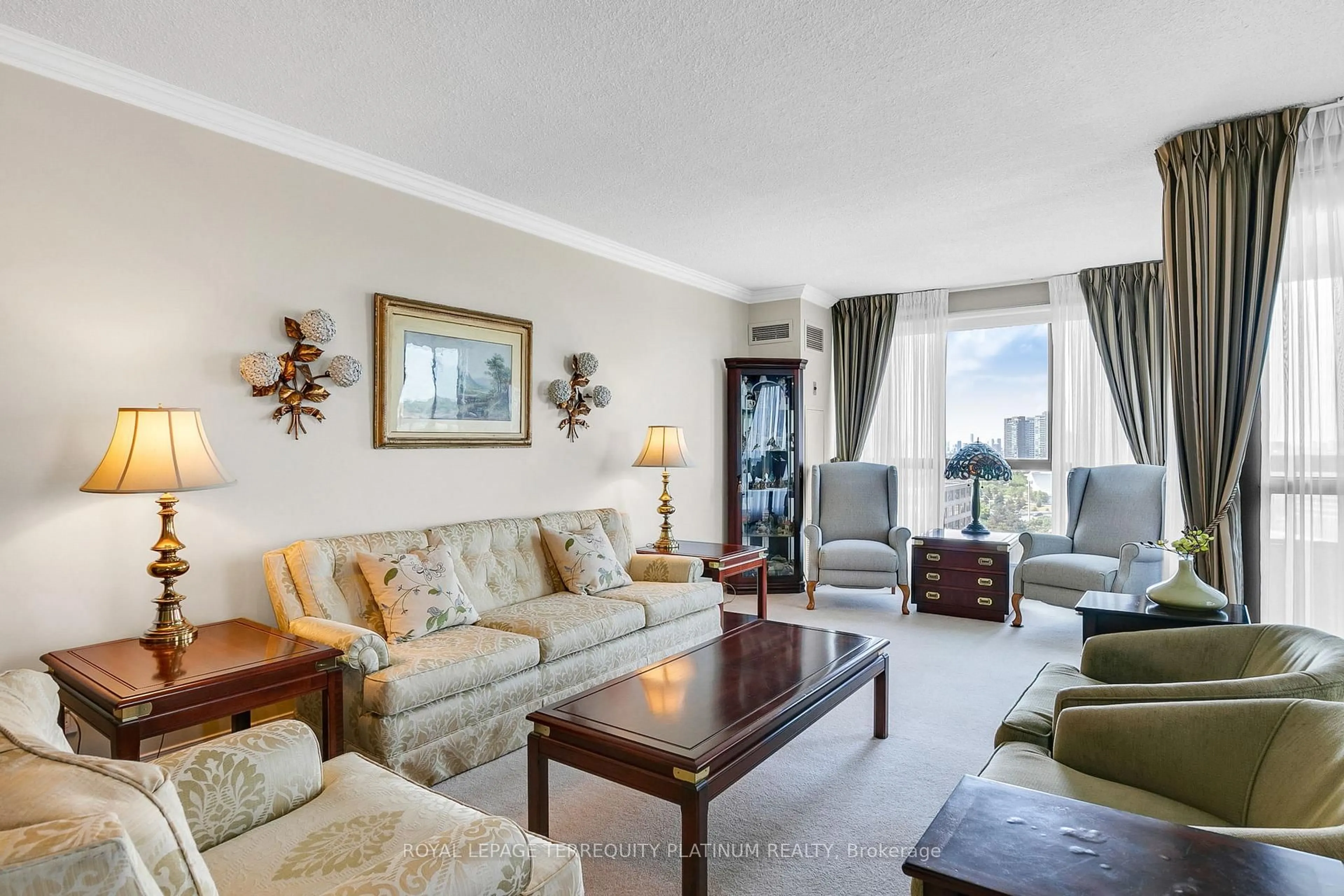 Living room with furniture, unknown for 3 Concorde Pl #1202, Toronto Ontario M3C 3K7