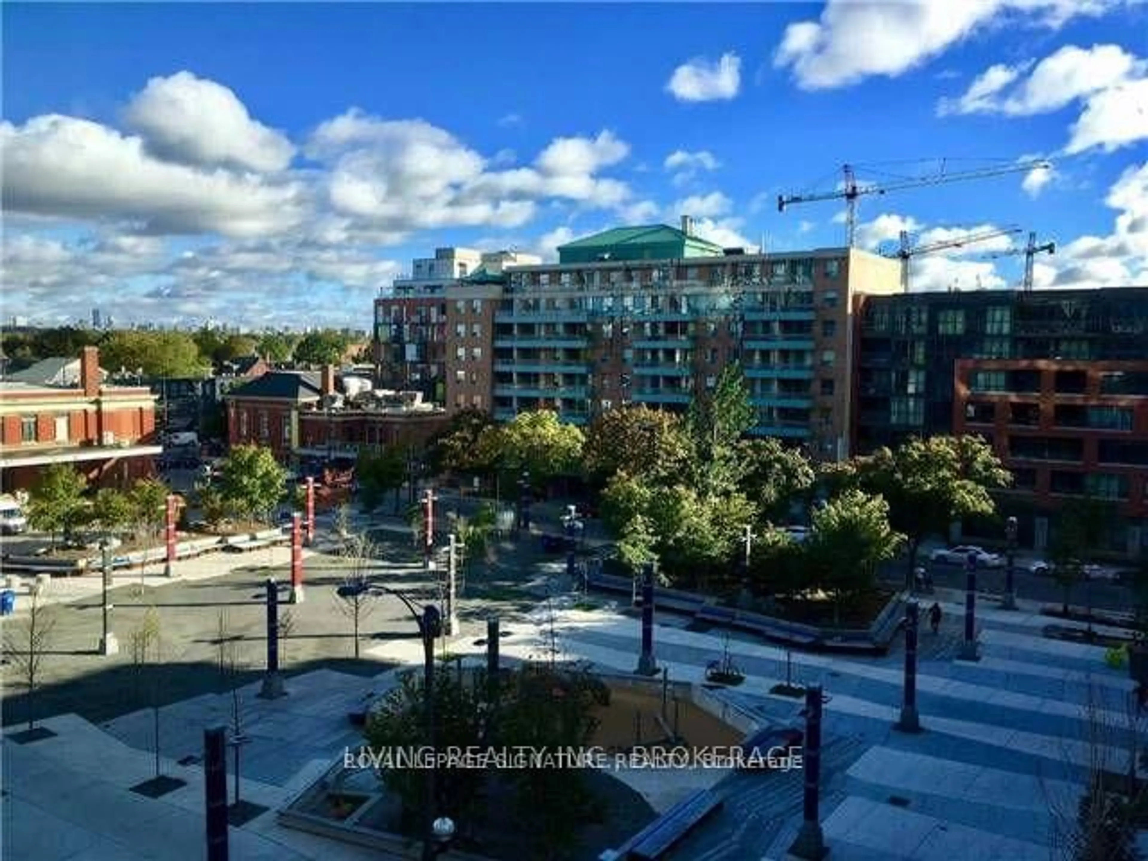 A pic from outside/outdoor area/front of a property/back of a property/a pic from drone, city buildings view from balcony for 150 Sudbury St #513, Toronto Ontario M6J 3S8