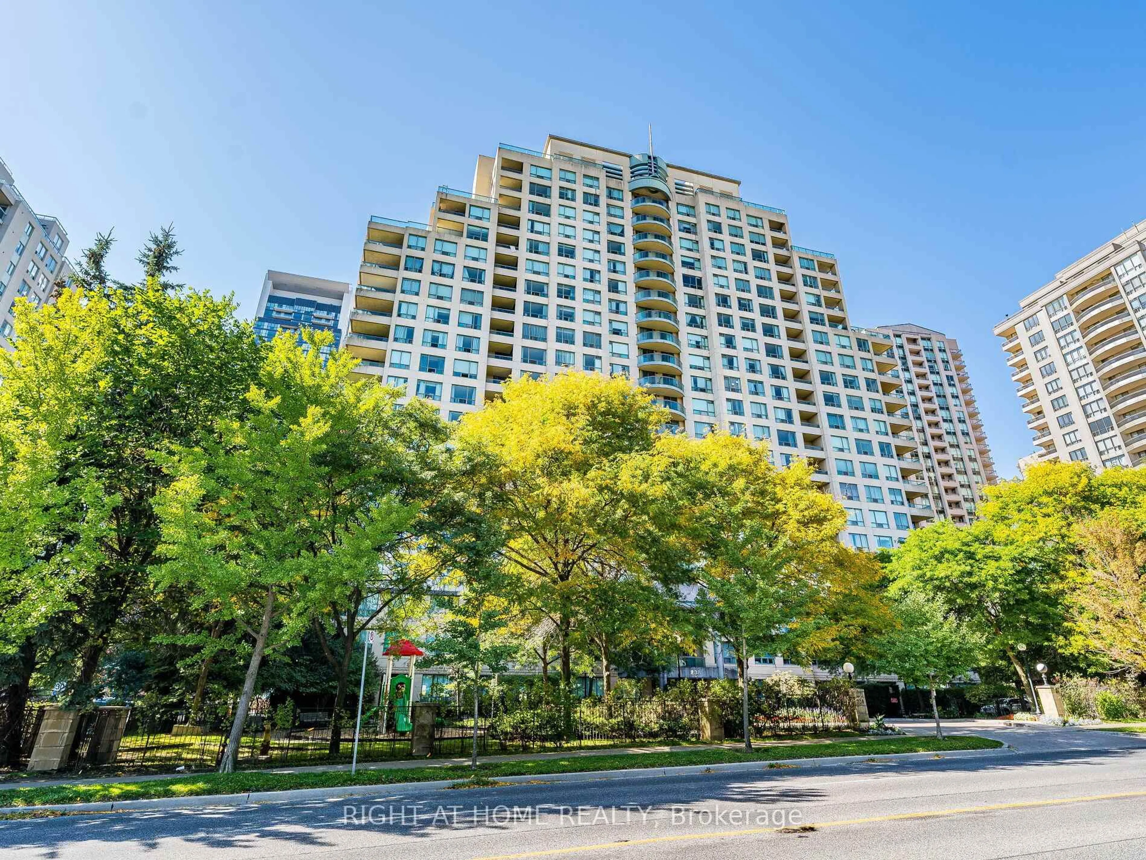 A pic from outside/outdoor area/front of a property/back of a property/a pic from drone, city buildings view from balcony for 238 Doris Ave #2001, Toronto Ontario M2N 6W1