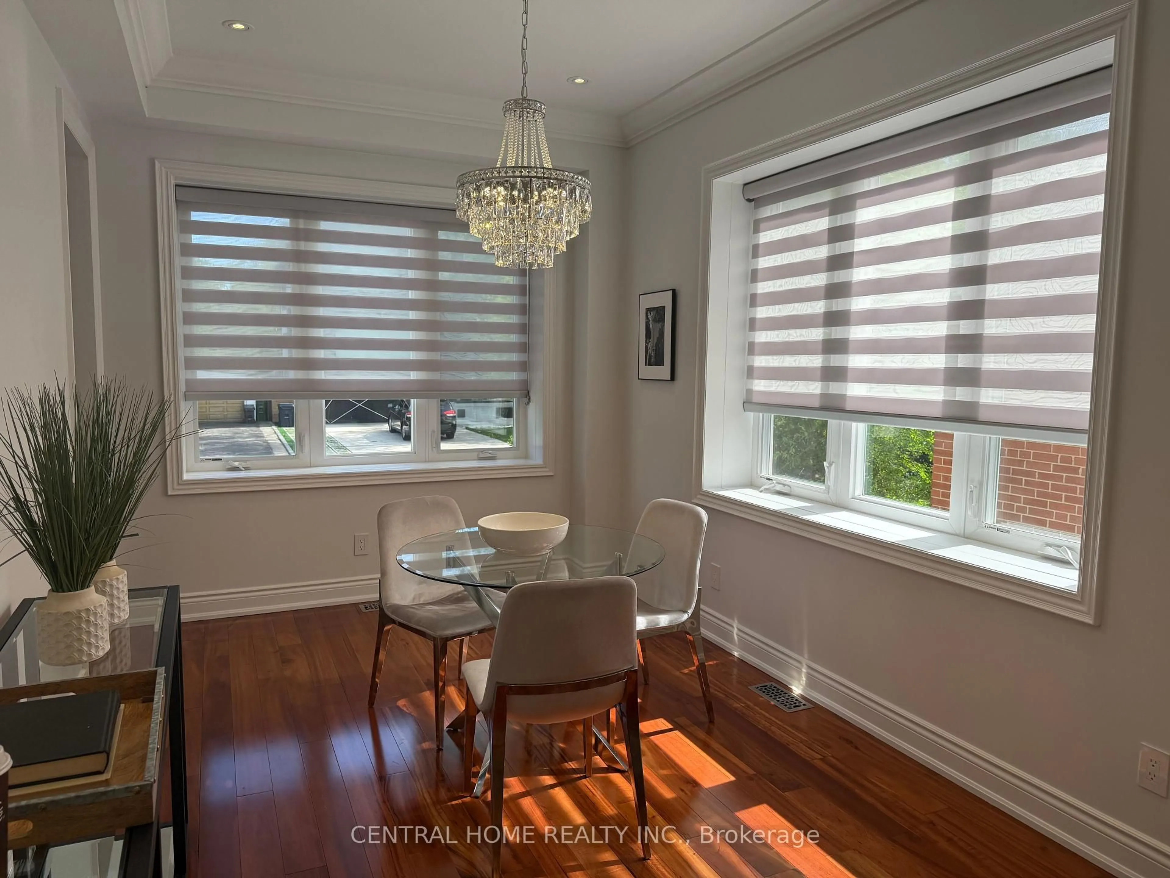 Dining room, wood/laminate floor for 298. Poyntz Ave, Toronto Ontario M2N 1J9