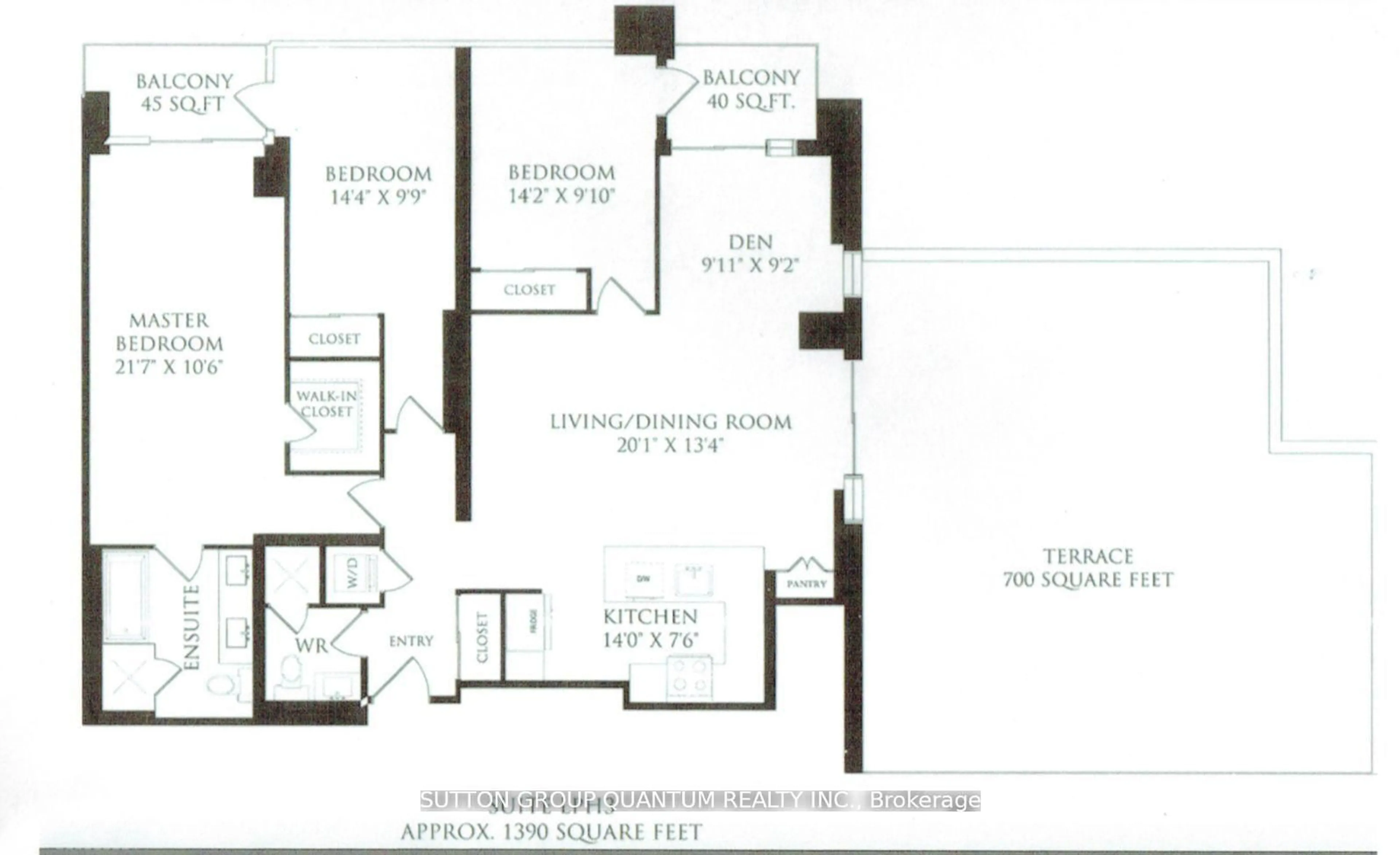 Floor plan for 400 Adelaide St #LPH 03, Toronto Ontario M5A 4S3