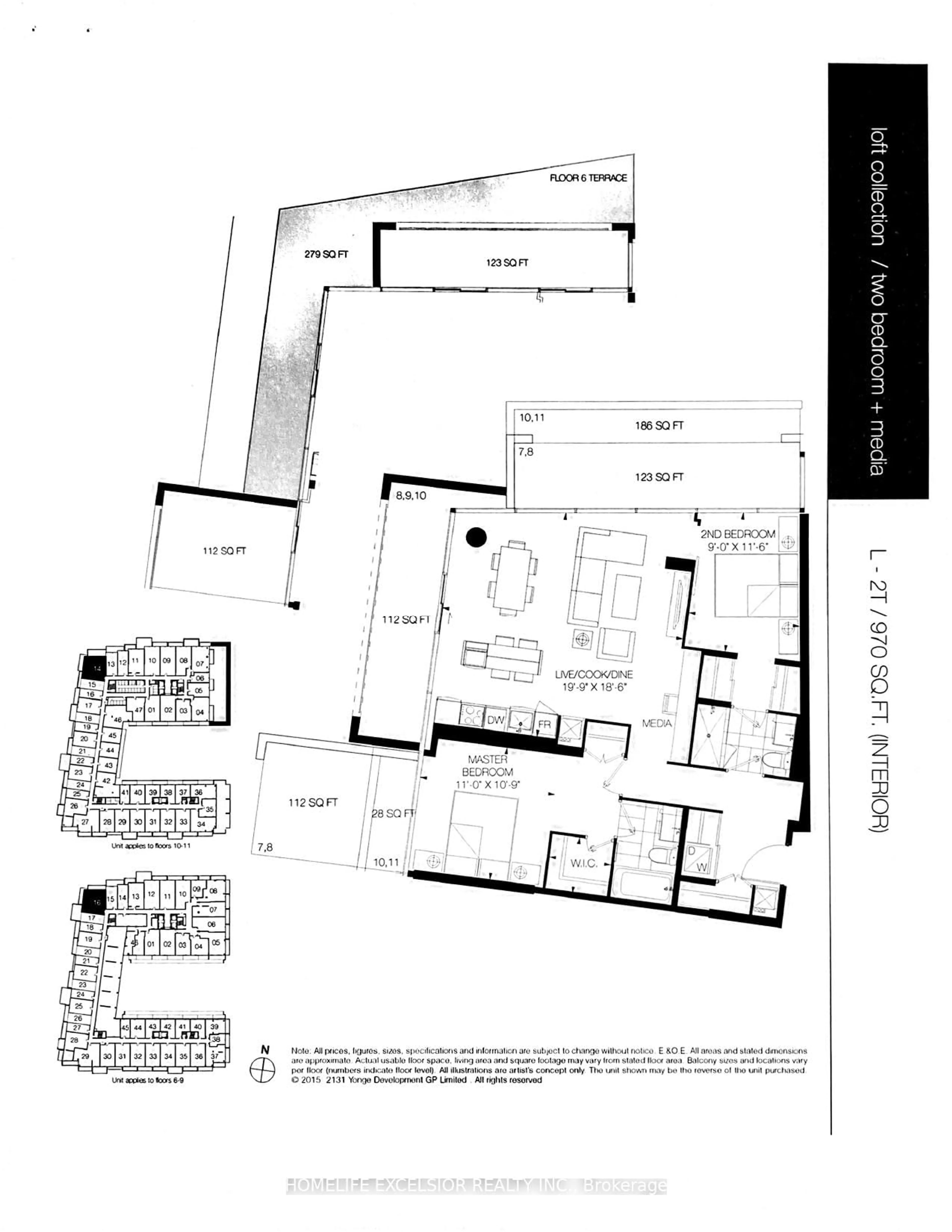 Floor plan for 5 Soudan Ave #716, Toronto Ontario M4S 0B1