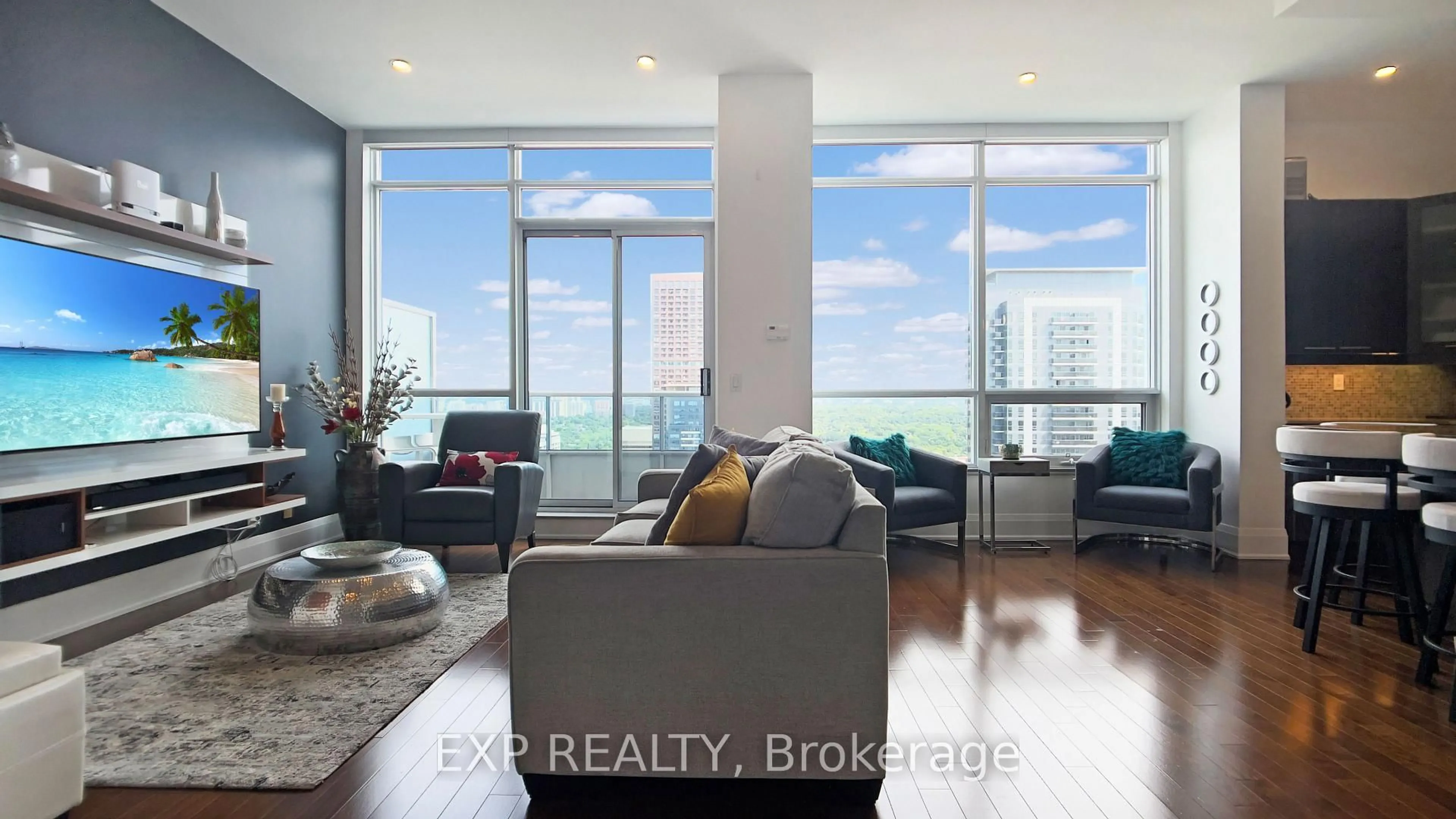 Living room with furniture, unknown for 500 Sherbourne St #3401, Toronto Ontario M4X 1L1