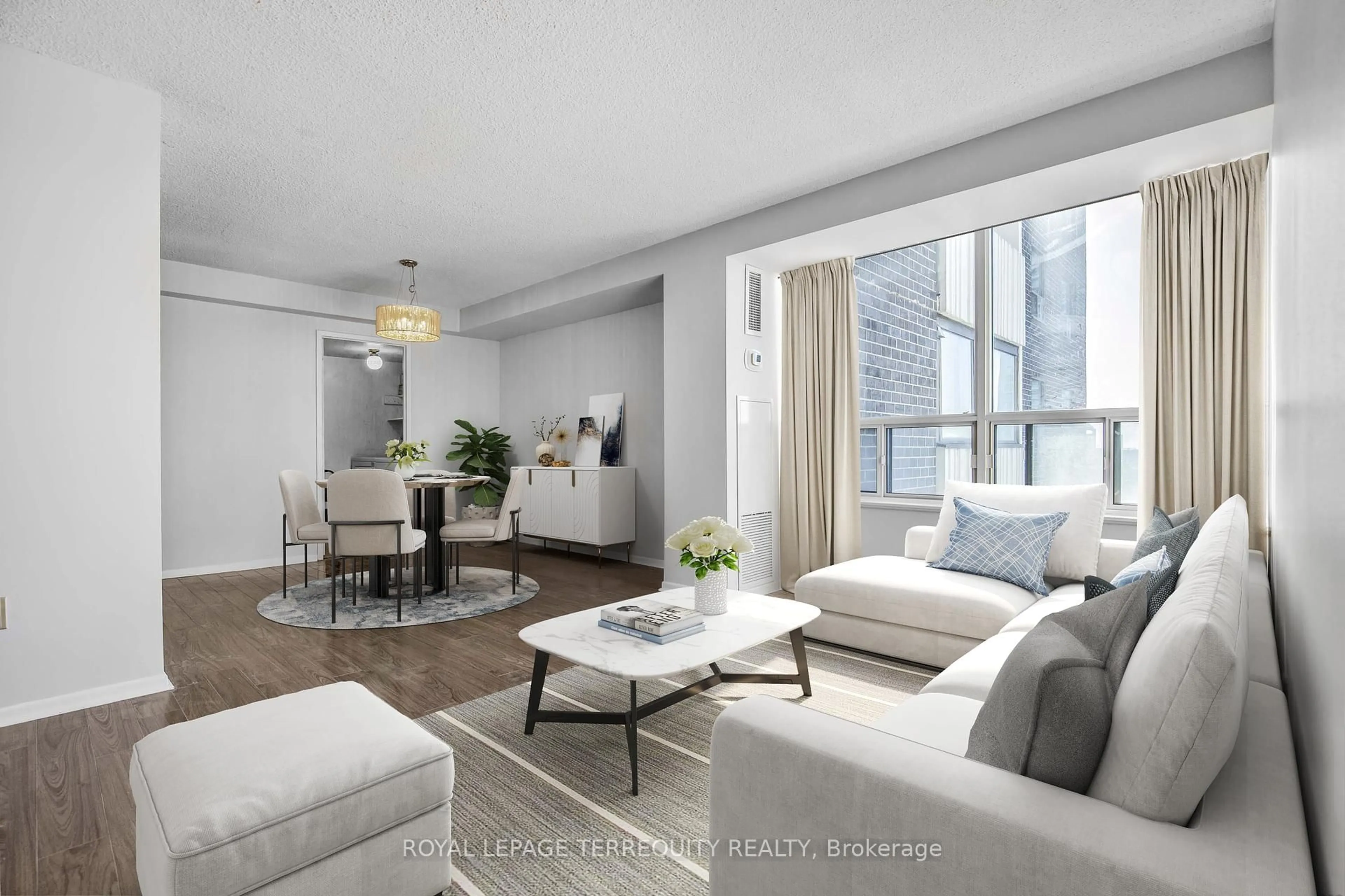 Living room with furniture, unknown for 5 Old Sheppard Ave #1209, Toronto Ontario M2J 4K3