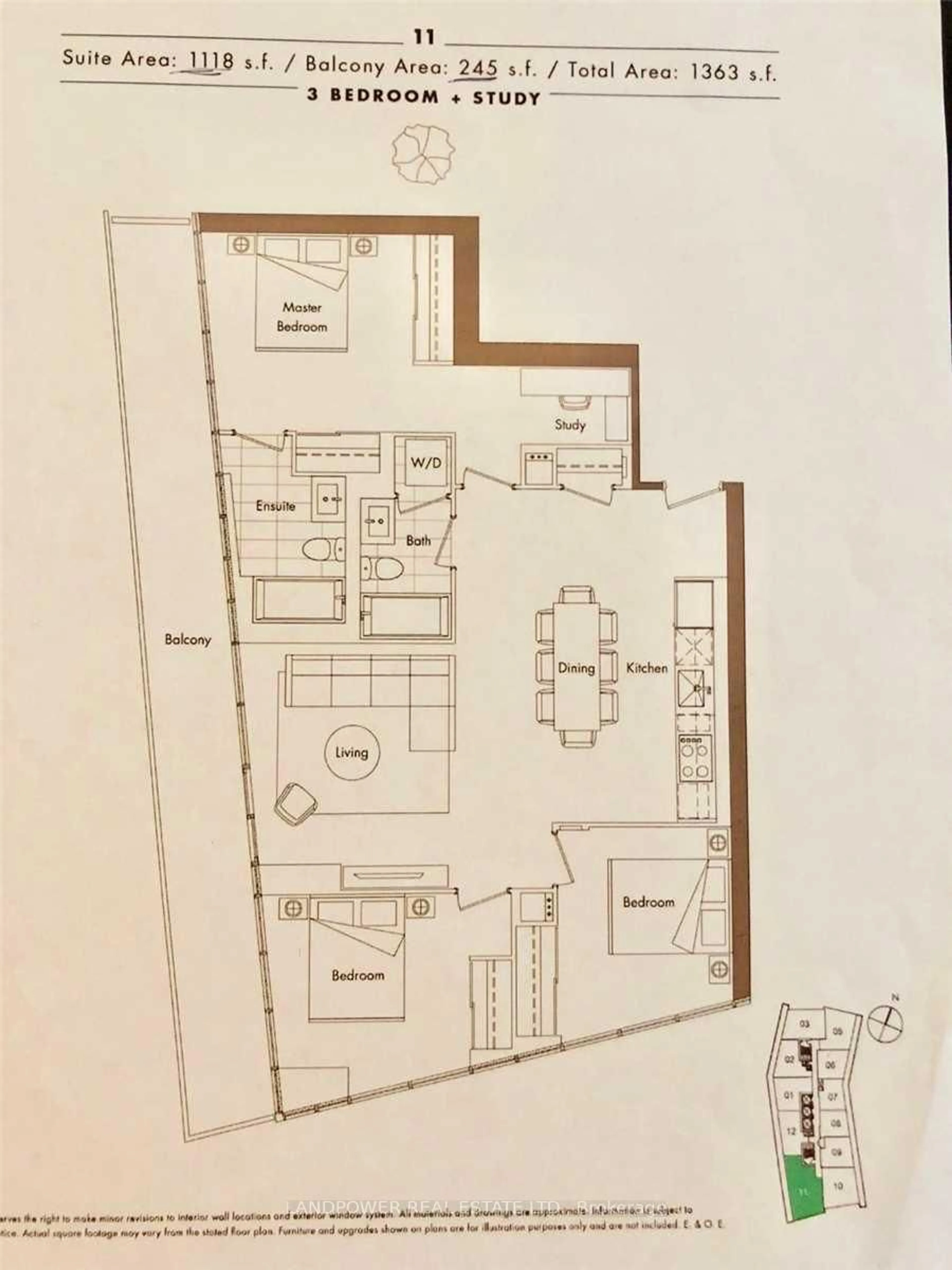 Floor plan for 115 McMahon Dr #PH 11, Toronto Ontario M2K 0E3