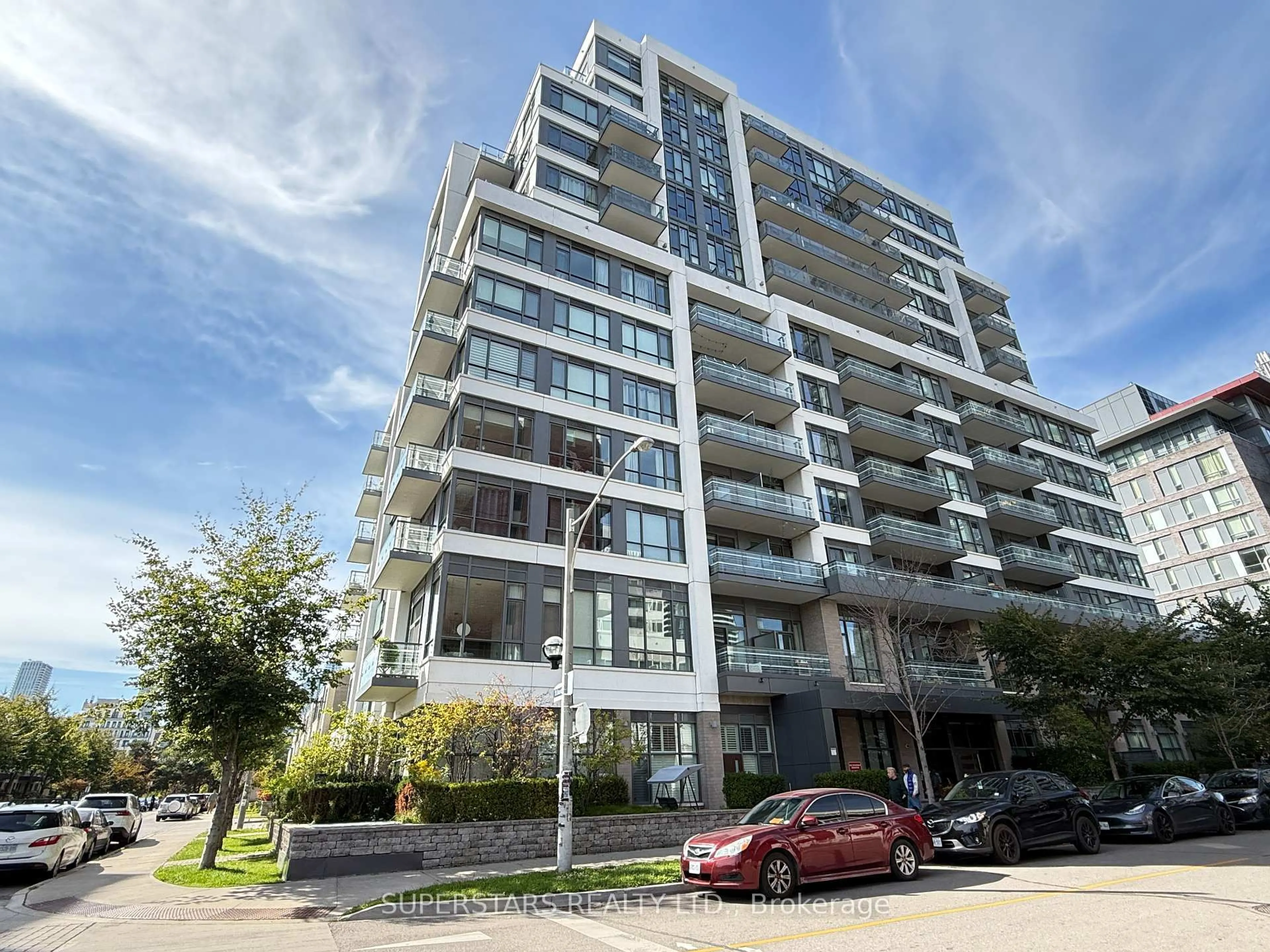 A pic from outside/outdoor area/front of a property/back of a property/a pic from drone, building for 200 Sackville St #614, Toronto Ontario M5A 0C4