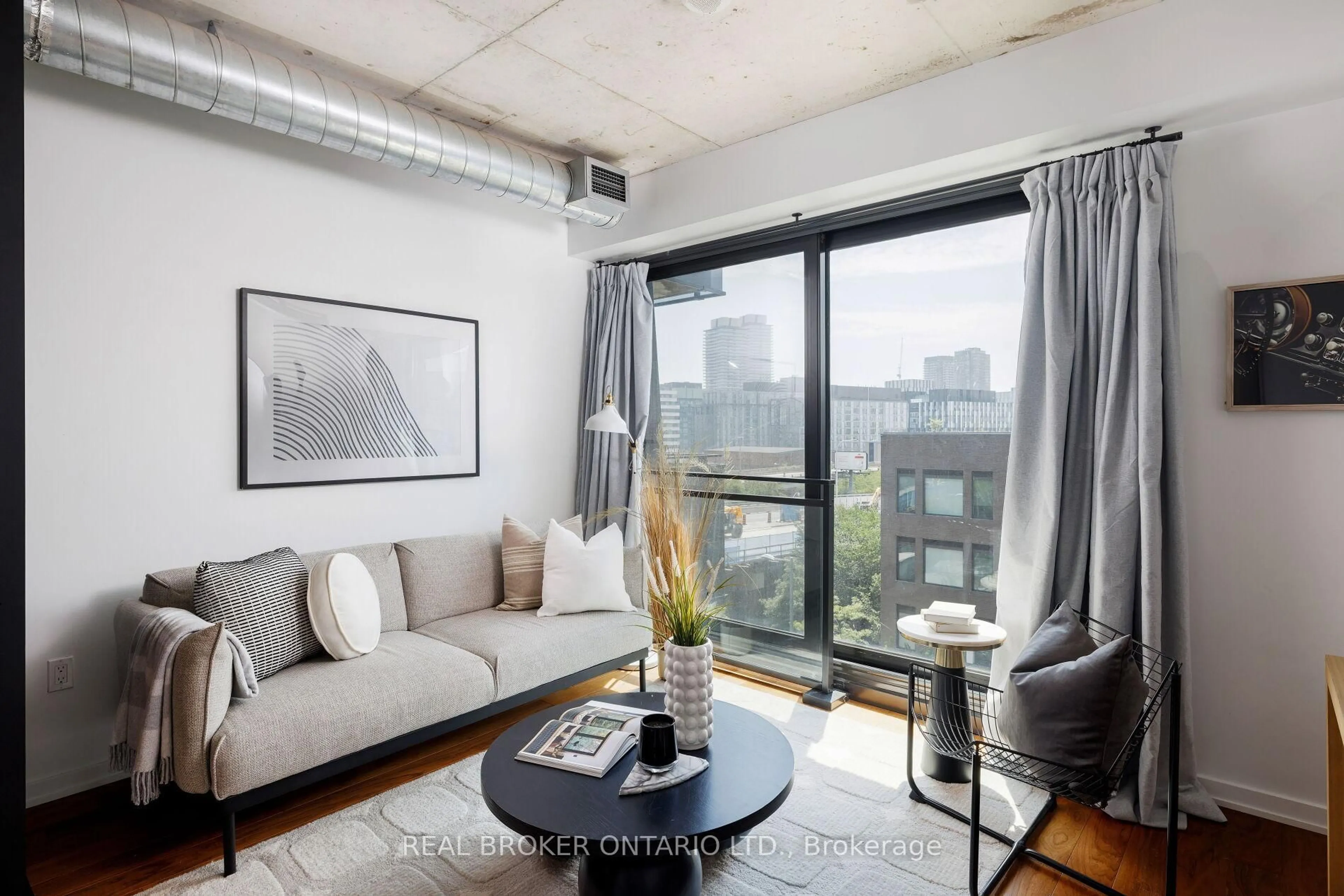 Living room with furniture, unknown for 47 Lower River St #539, Toronto Ontario M5A 0G1