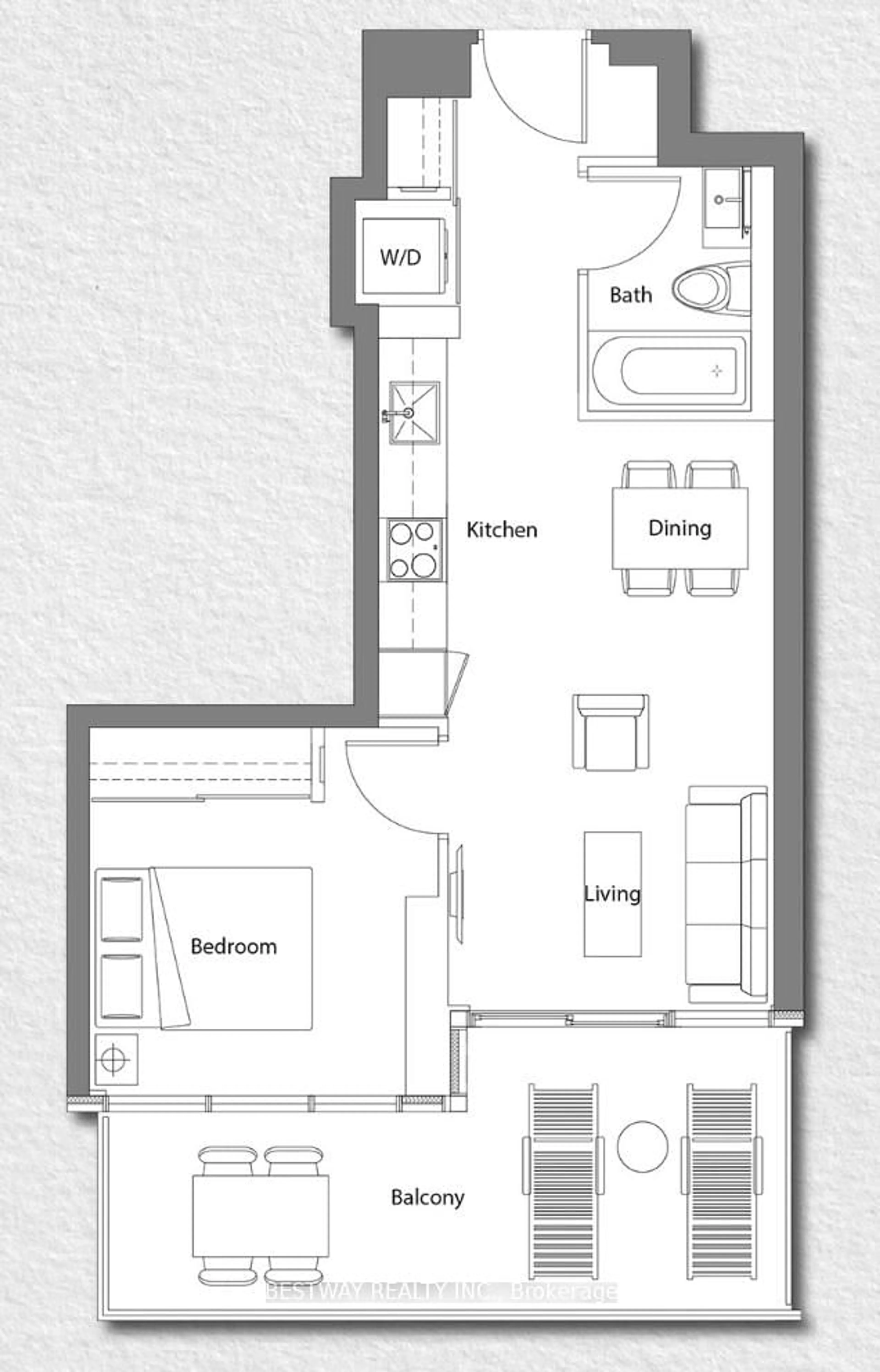 Floor plan for 27 McMahon Dr #1505, Toronto Ontario M2K 0J2